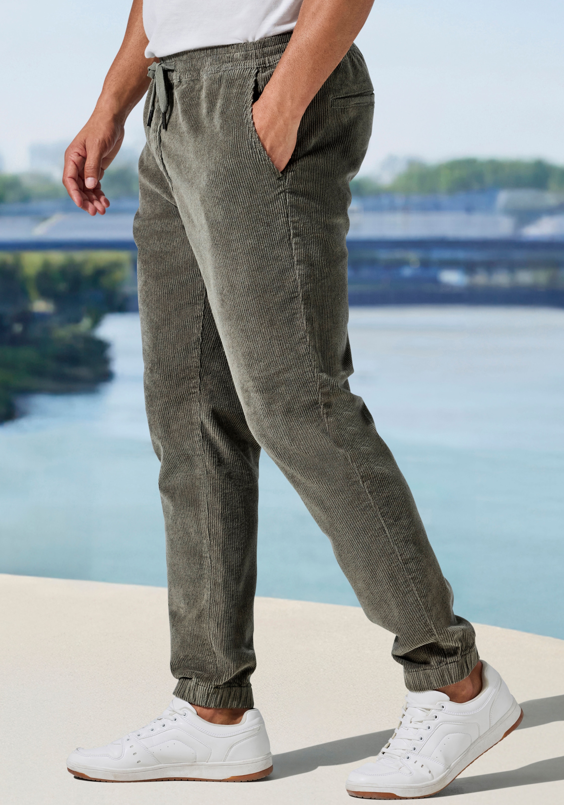 John Devin Jogger Pants »- elastische Cordhose im Jogg Pants Style«, auch in großen Größen