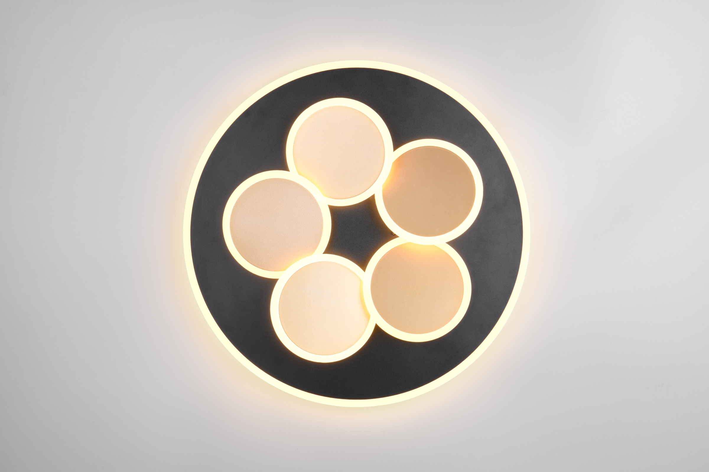 TRIO Leuchten LED Deckenleuchte »MANDALA, LED Deckenlampe mit Fernbedienung, dimmbar CCT Nachtlicht« LED-Board 1 Stk. warmweiß - kaltweiß Memory- und Timerfunktion 4200 Lumen warm- bis kaltweiß 2700-6500K 35W