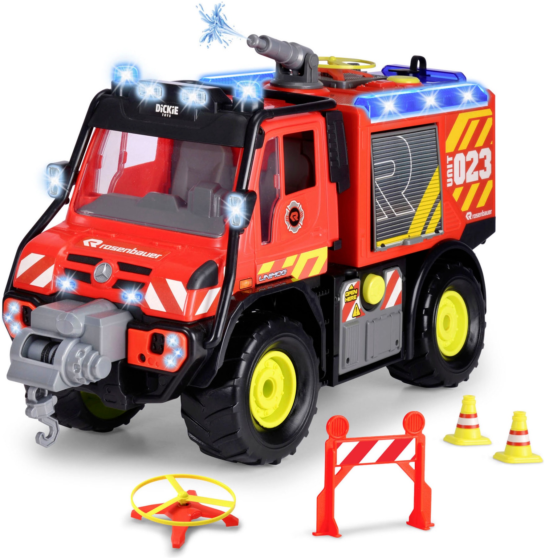 Dickie Toys Spielzeug-Feuerwehr »Unimog U530 Fire Rescue« mit Licht und Sound