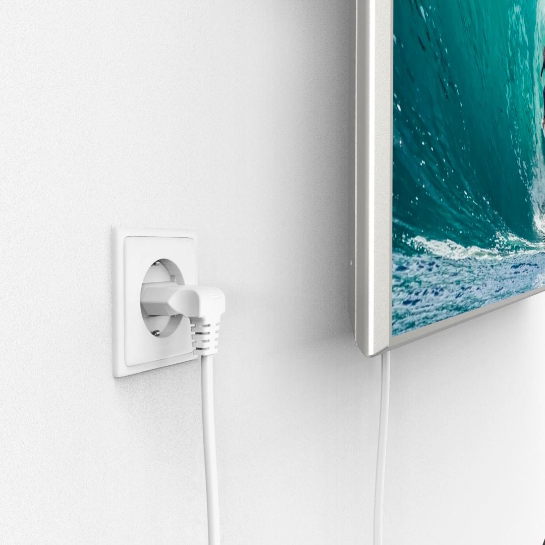 Hama Netzkabel »Netzkabel, beidseitig gewinkelt, Euro Stecker, Doppelnut, C7, 1,5 m«, Typ C (Eurostecker), 150 cm