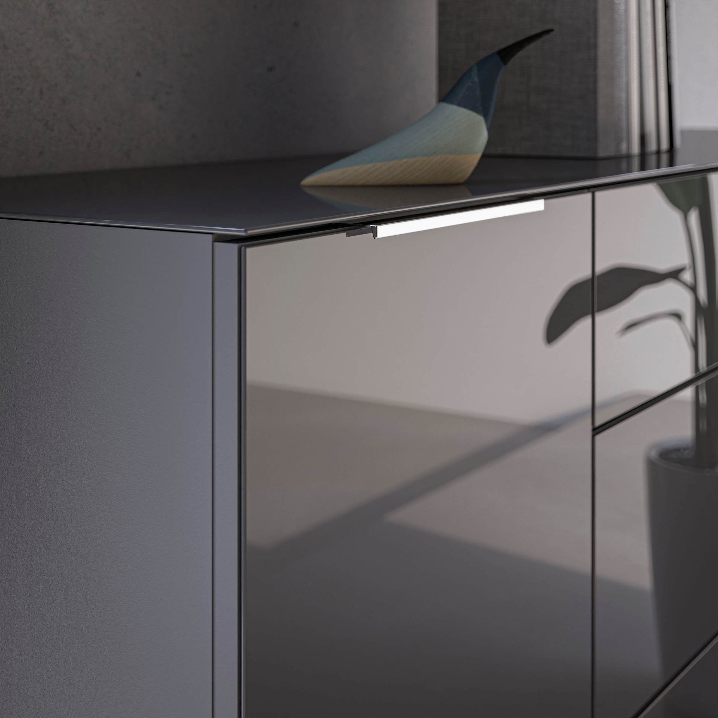 HBZ Vitrine 1 Stk. tlg. Breite 55cm, Glasfronten & Glasoberboden