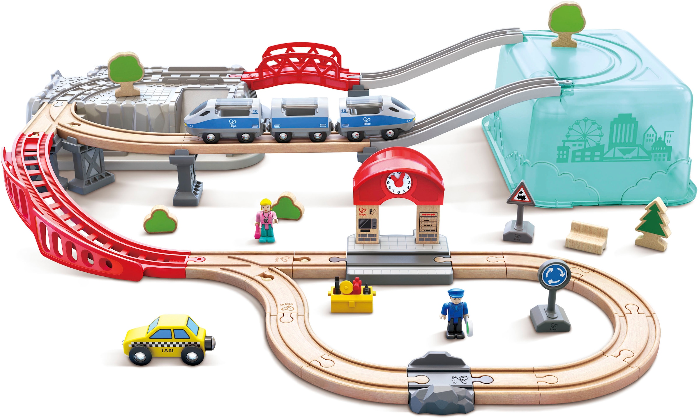 Hape Spielzeug-Eisenbahn "Stadtbahn"