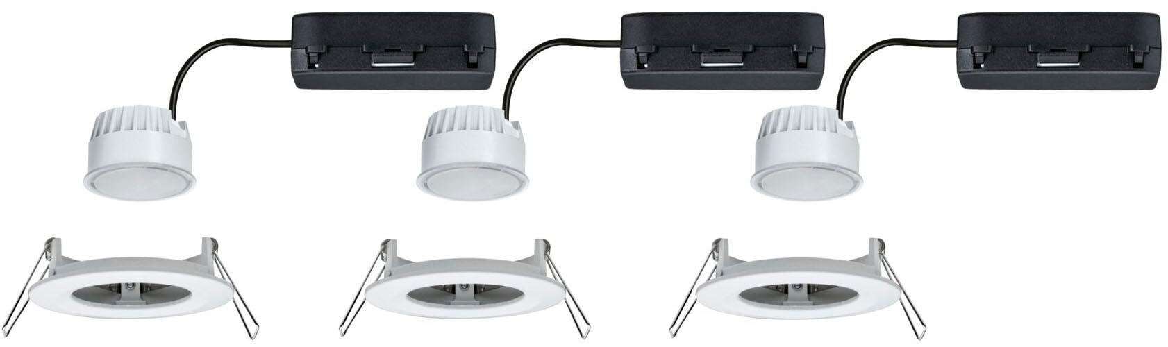 Paulmann LED Einbauleuchte »LED Einbauleuchte Nova Coin IP44 rund 78mm« LED-Modul 3 Stk. Tageslichtweiß Memoryfunktion, Farbwechsler, Farbsteuerung, Dimmer, Smart Home