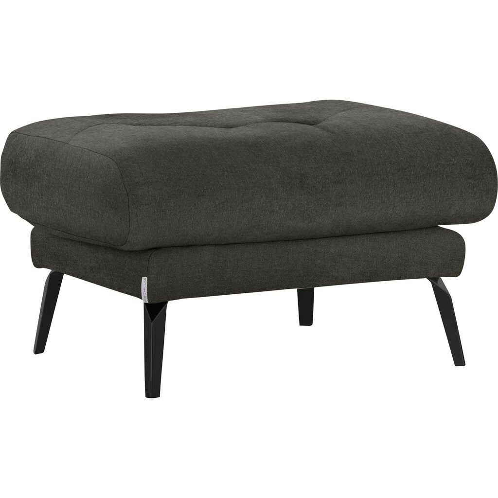 W.SCHILLIG Hocker »softy«, mit dekorativer Heftung im Sitz, Füße schwarz pulverbeschichtet
