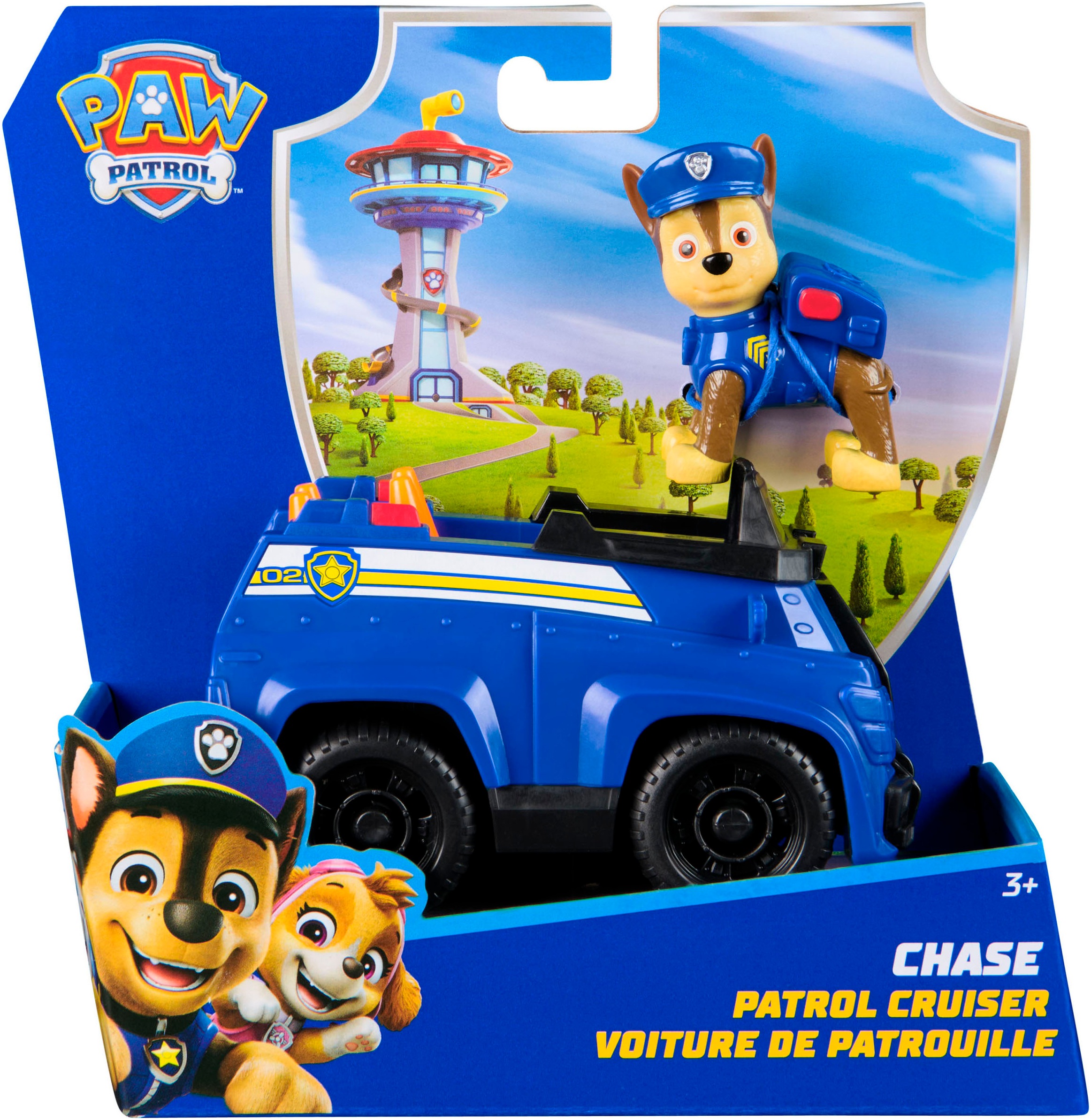 Spin Master Spielzeug-Auto »PAW Patrol, Sust. Basic Vehicle Chase«, zum Teil aus recycelten Material
