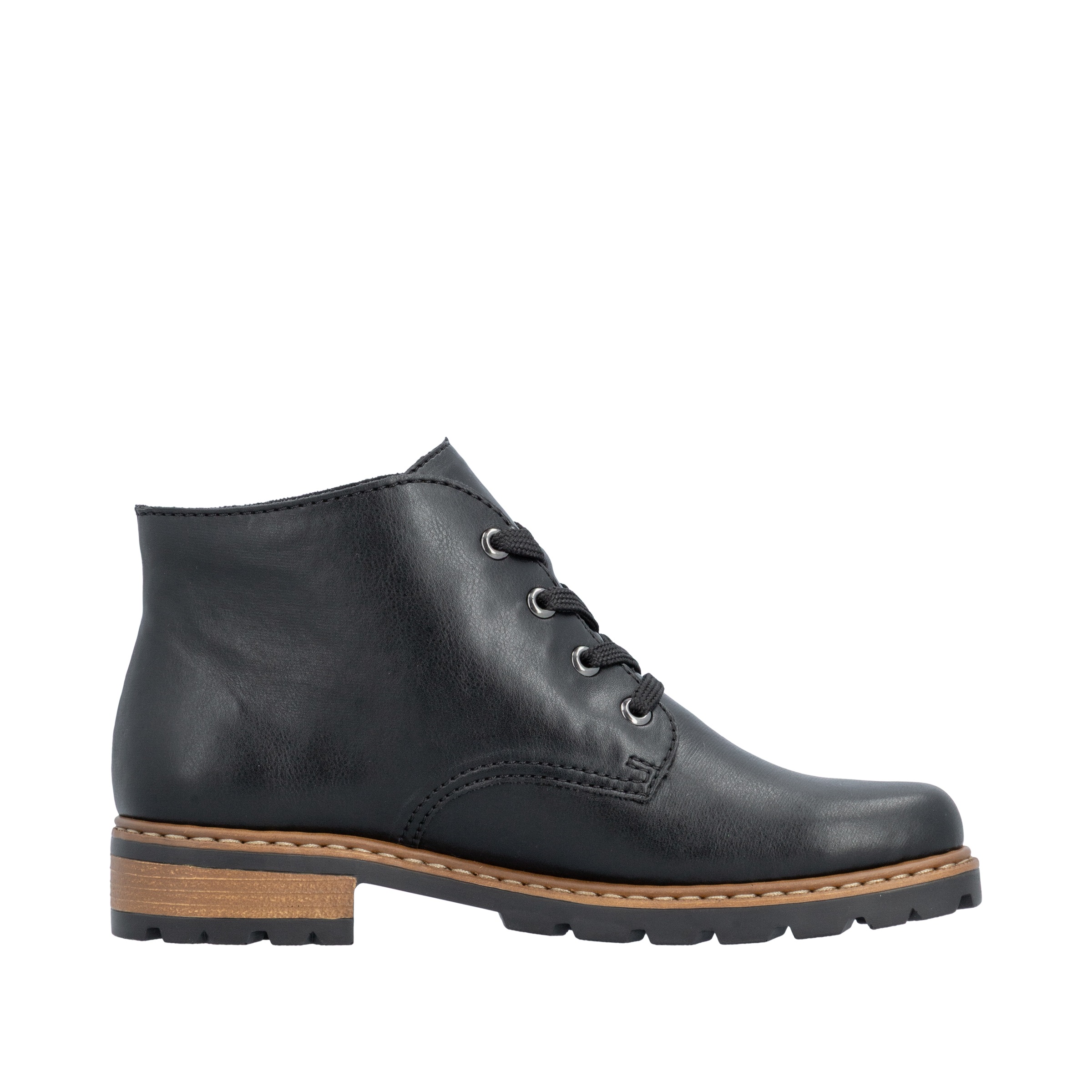Rieker Schnürstiefelette  Schnürboots, Ankleboots mit Blockabsatz