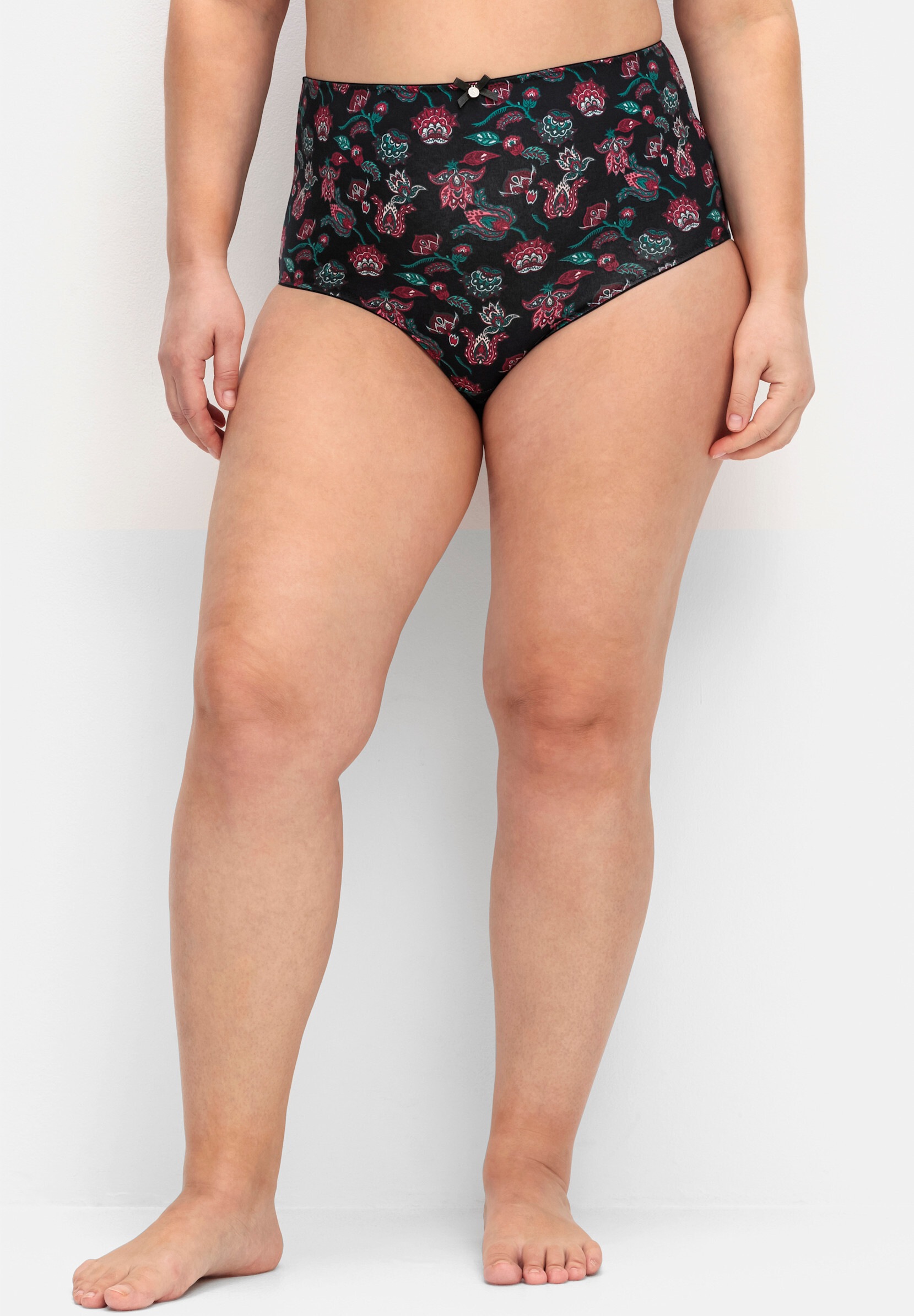 Sheego Taillenslip »High-Waist-Slip Slip im 3er Pack, mit Zierschleife vorne 3 Stück« 3 Stk.