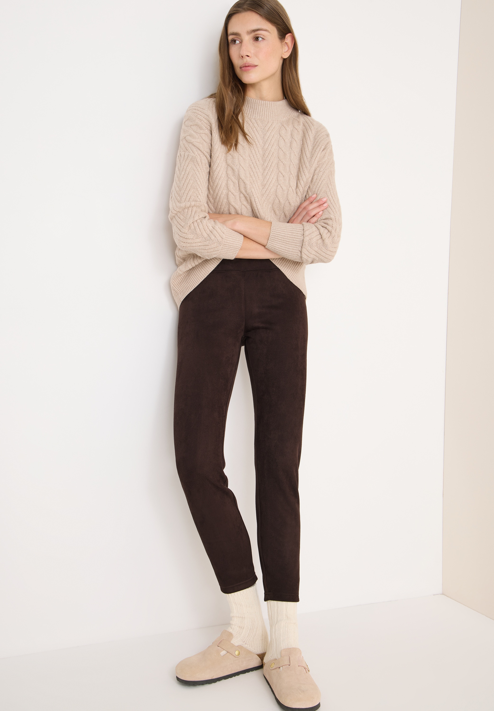 Cecil Leggings  Velourleggins mit elastischem Bund
