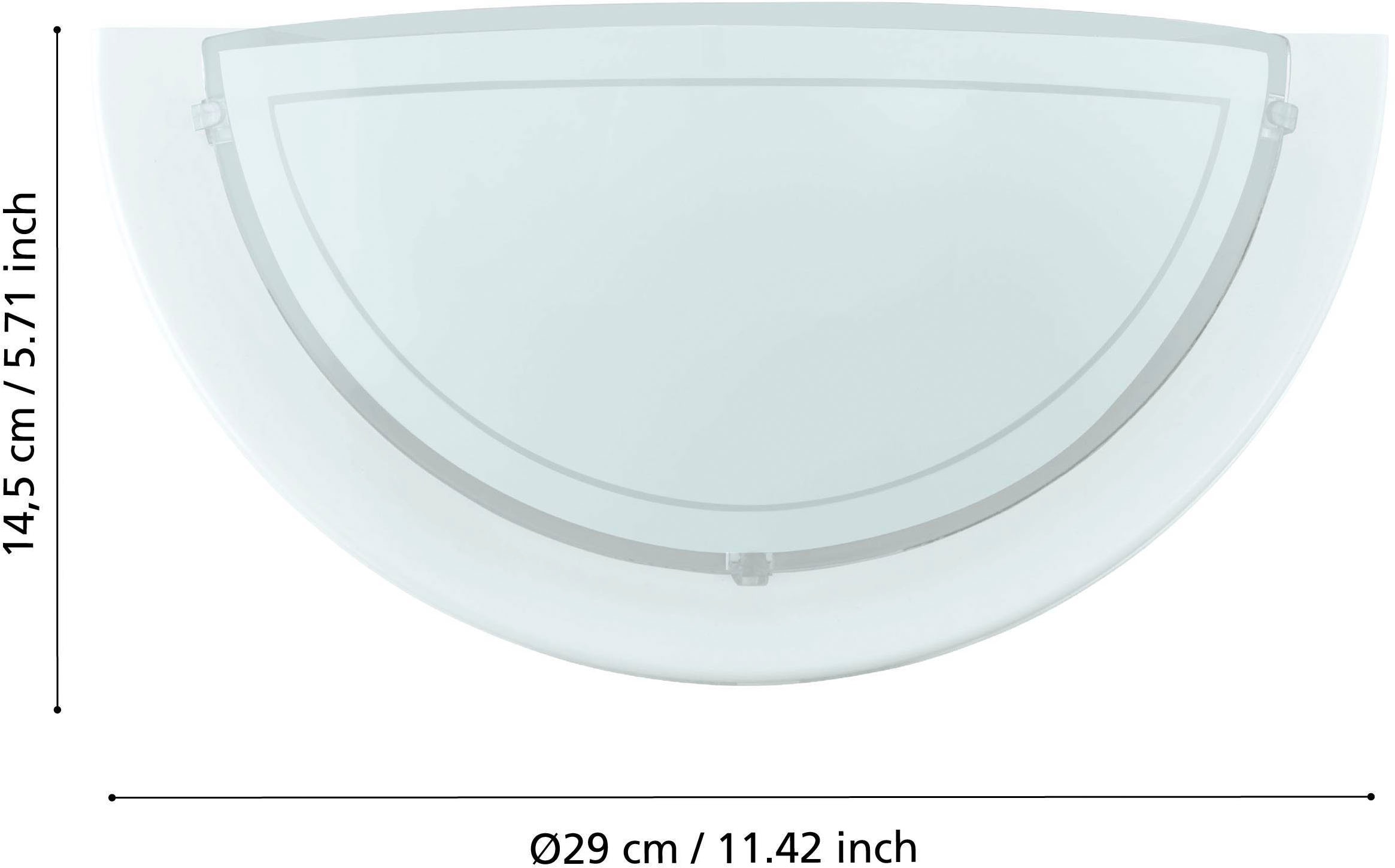 EGLO LED Wandleuchte »PLANET 1 Wandlampe 1 flammig, aus Metall und Glas, Lampe« E27 1 Stk. Wandleuchte, Wandbeleuchtung aus Metall und Glas, Lampe, E27 Fassung