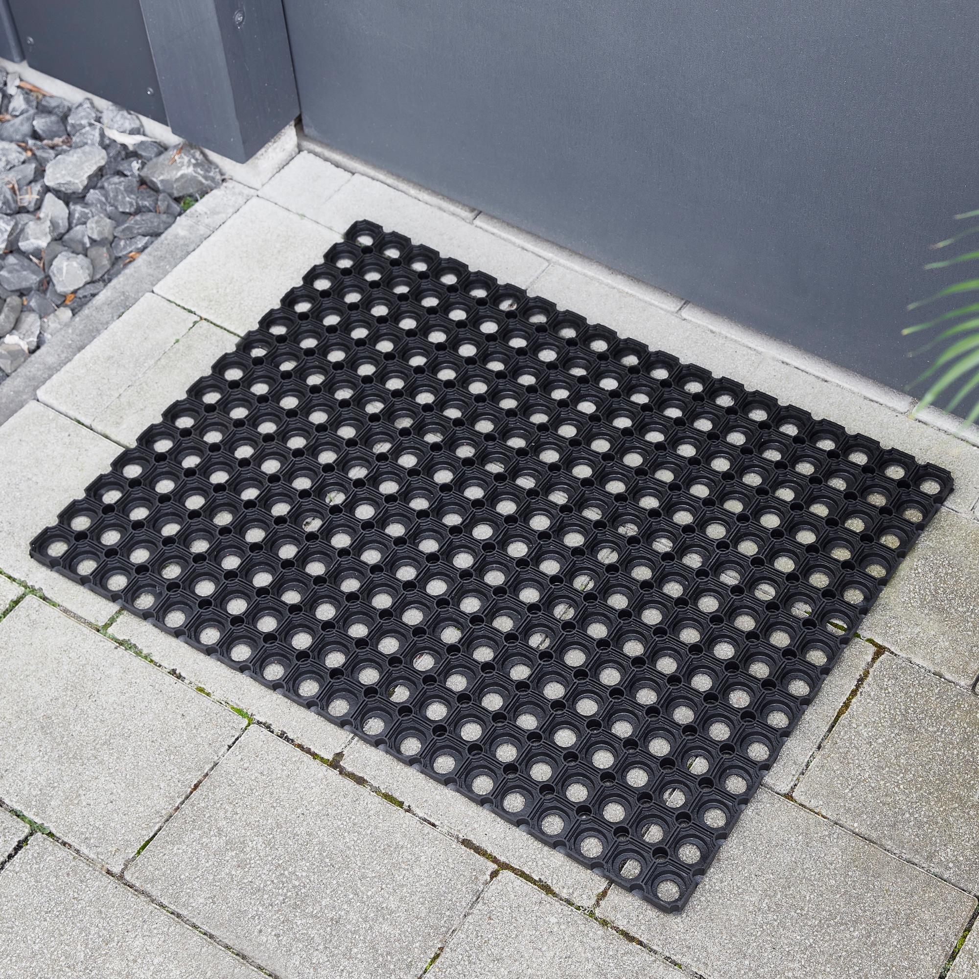 Andiamo Fußmatte »Gummi Ringmatte«, rechteckig, 15 mm Höhe, Schmutzfangmatte, In- und Outdoor geeignet, besonders robust