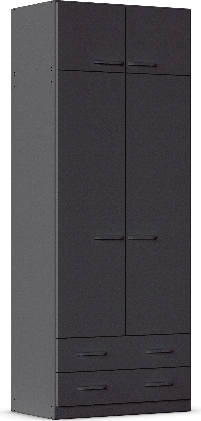 rauch Drehtürenschrank »Prandon B«, (Set, 2 St.), mit 2 Schubladen sowie Aufsatzelement, Metallgriffe quer