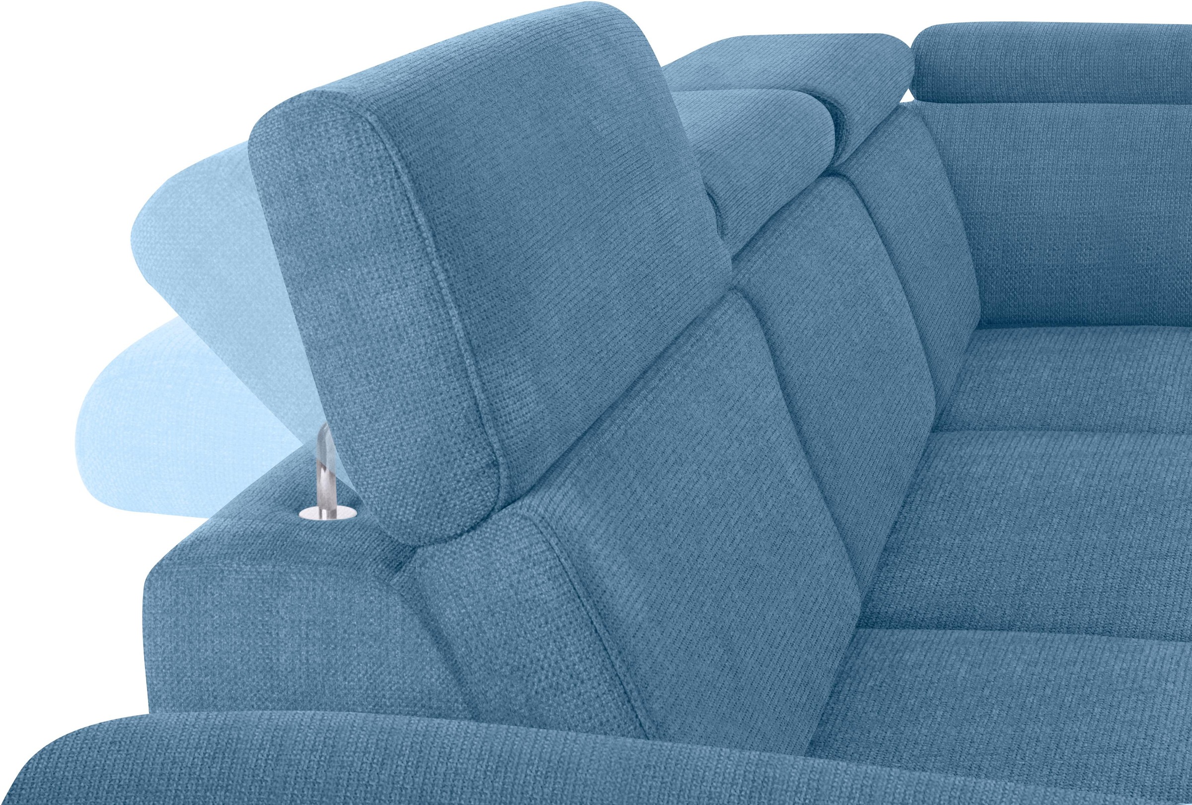 sit&more Ecksofa, inklusive Kopfteilverstellung, wahlweise mit Bettfunktion und Bettkasten