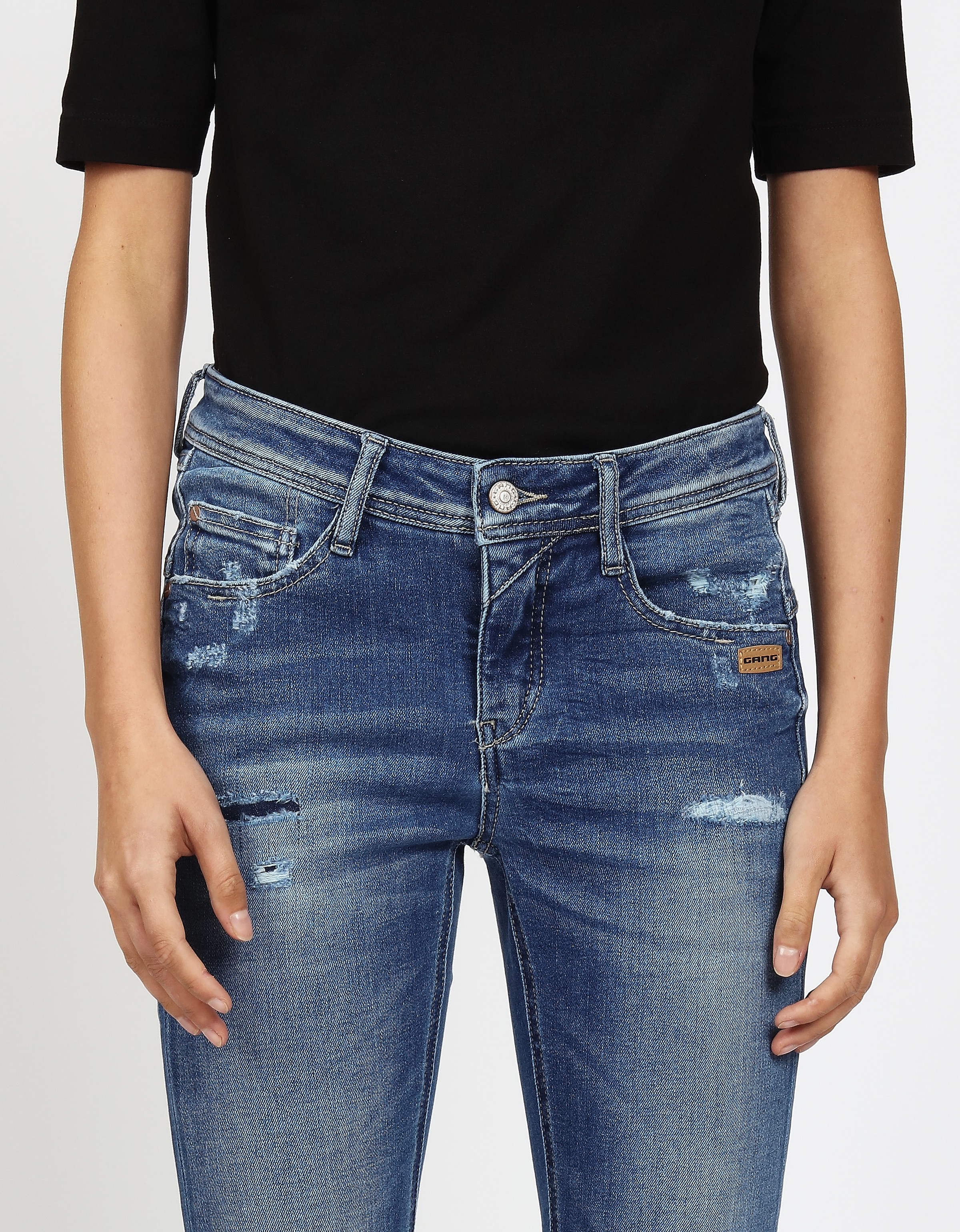 GANG Relax-fit-Jeans »94AMELIE« mit Used-Effekten