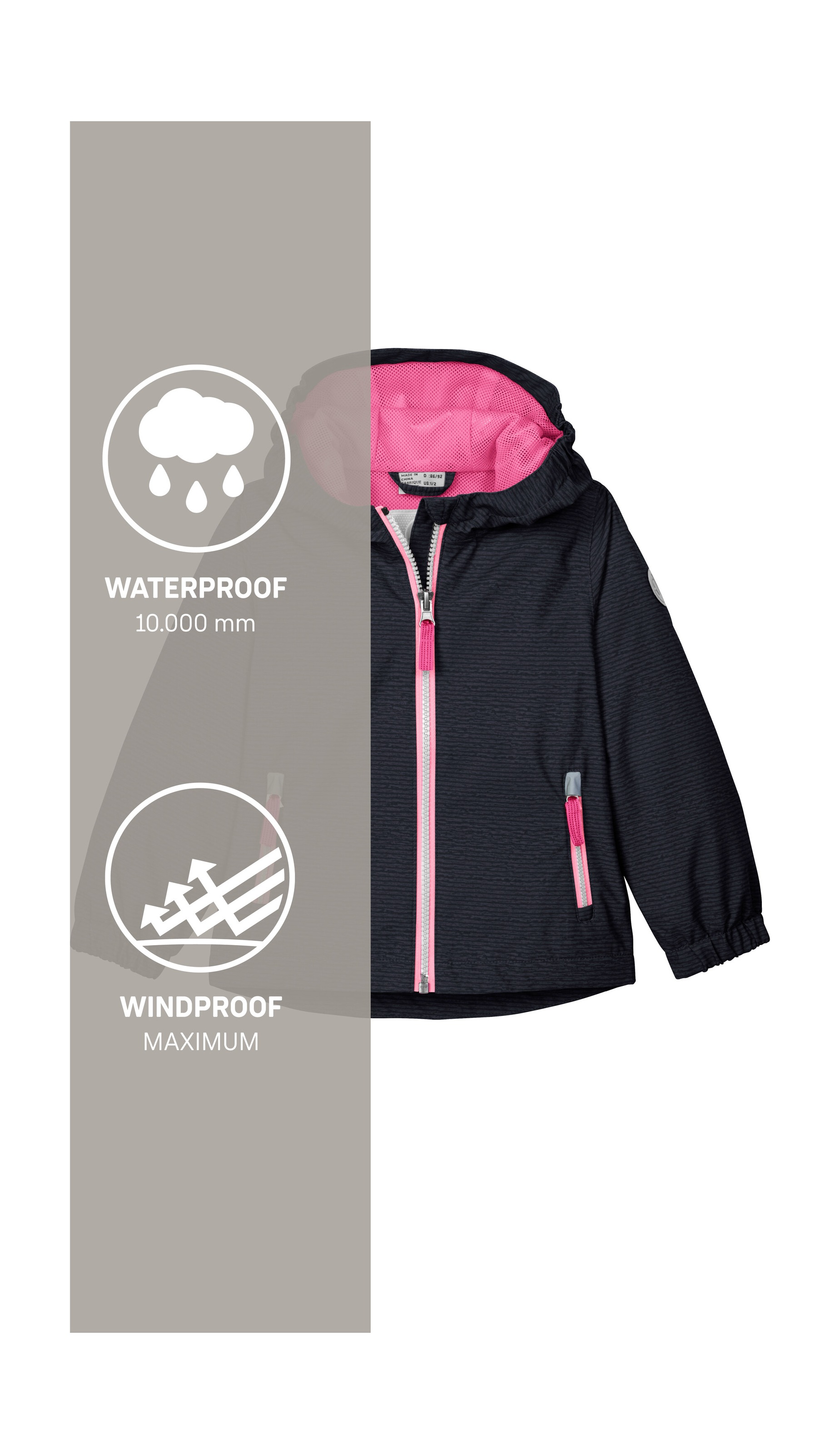 first instinct by killtec Funktionsjacke »FIOS 6 MNS JCKT«, Wasser- und winddichte Kinderjacke, verlängerbare Ärmeln, PFAS-frei
