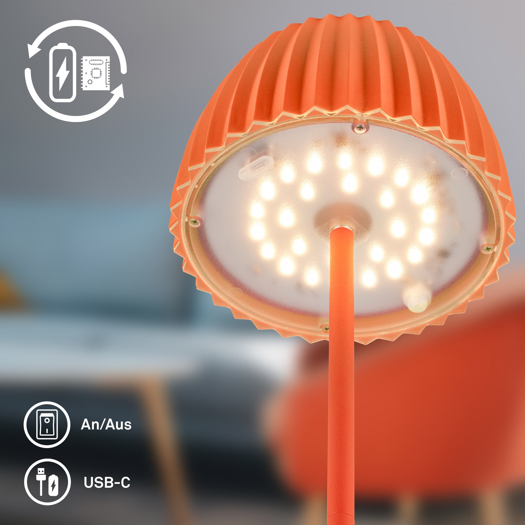 Briloner Leuchten 1100000002199 »Akku LED Tischleuchte« LED-Modul