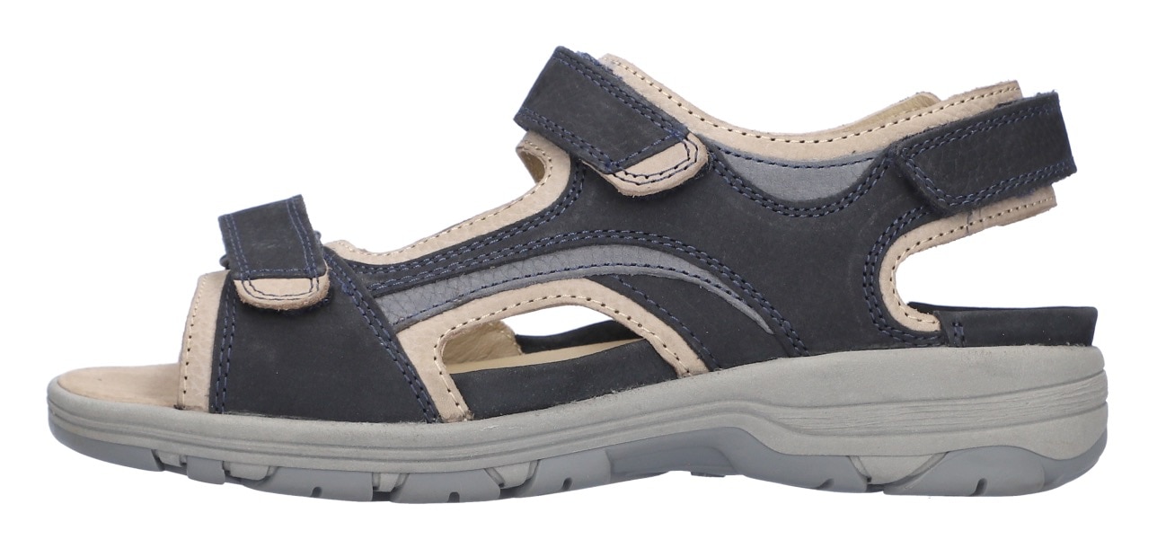 Waldläufer Sandale, Sommerschuh, Outdoorschuh, Keilabsatz, in Trekking-Optik, H-Weite