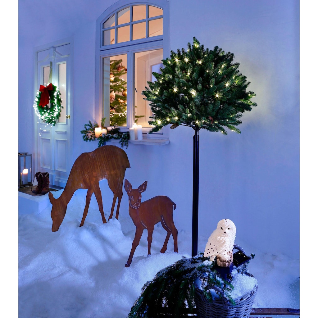 my home Weihnachtsfigur »Reh, Weihnachtsdeko aussen«, Gartenstecker im Rost-Look