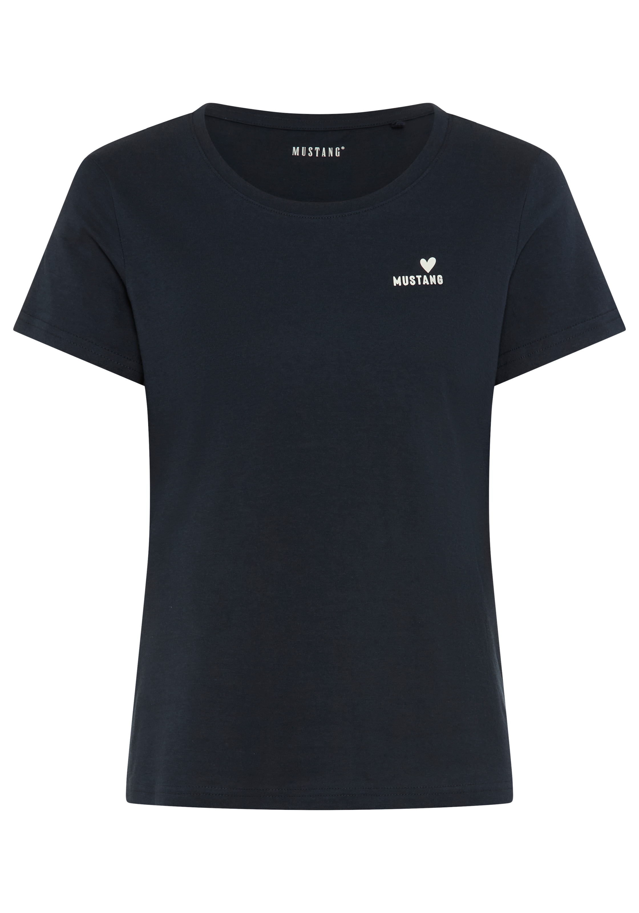 MUSTANG T-Shirt normale Passform, Kurzarm-Design