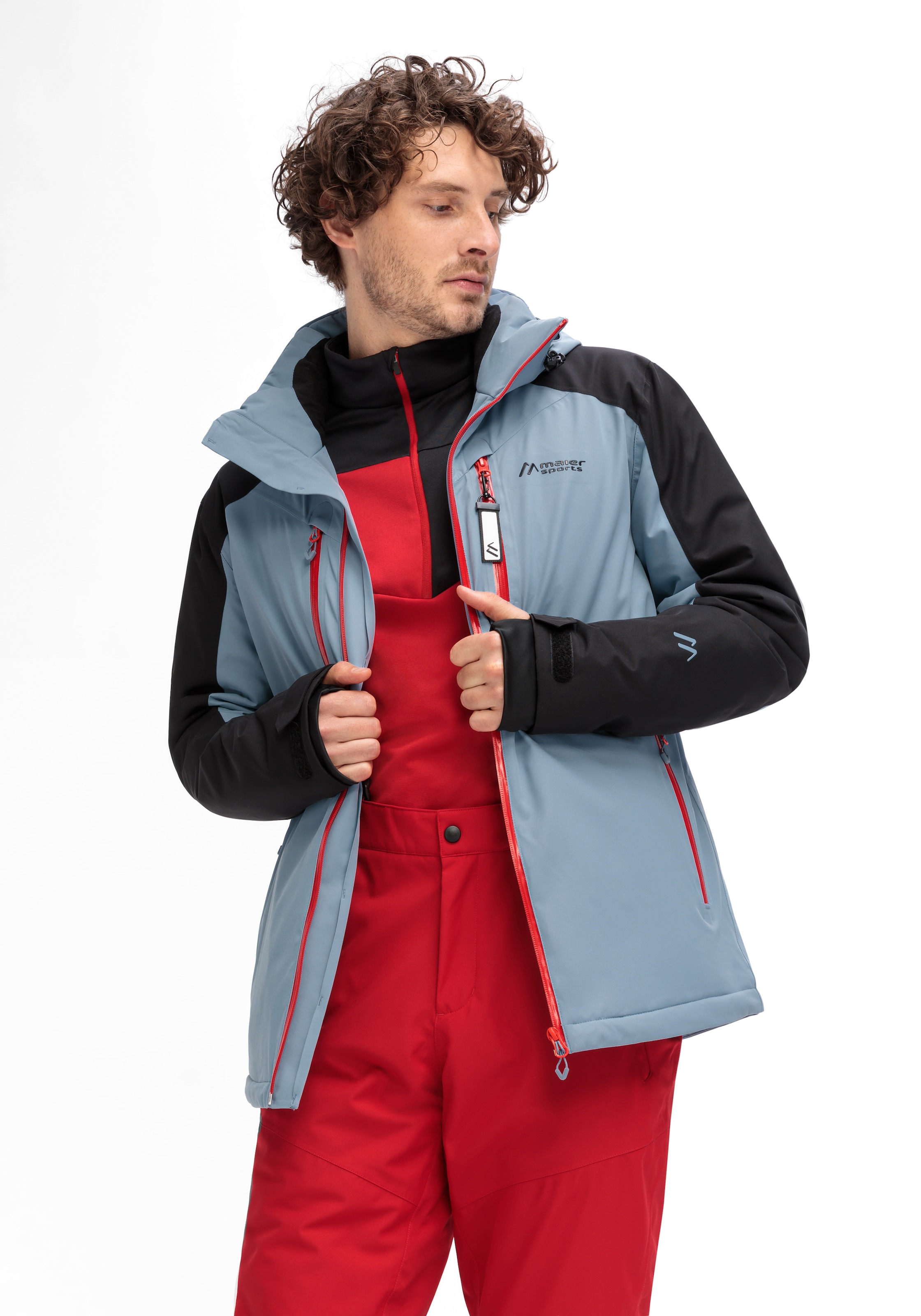 Maier Sports Skijacke »Chopok«, Herren Winterjacke mit RV-Taschen und Kapuze, wasserdicht