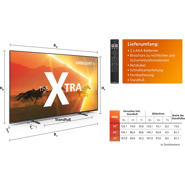 Philips Mini-LED-Fernseher »55PML9008/12«, 139 cm/55 Zoll, 4K Ultra HD,  Smart-TV ➥ 3 Jahre XXL Garantie | UNIVERSAL
