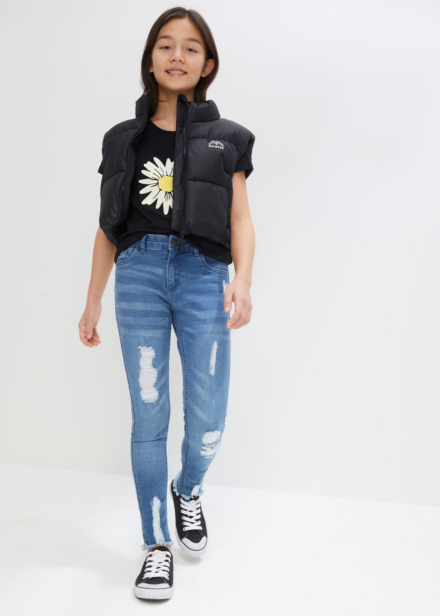 bonprix T-Shirt Packung, 2 Stk. Regular Fit, Kurzarm, für warme Tage, aus Baumwolle, Casual Stil