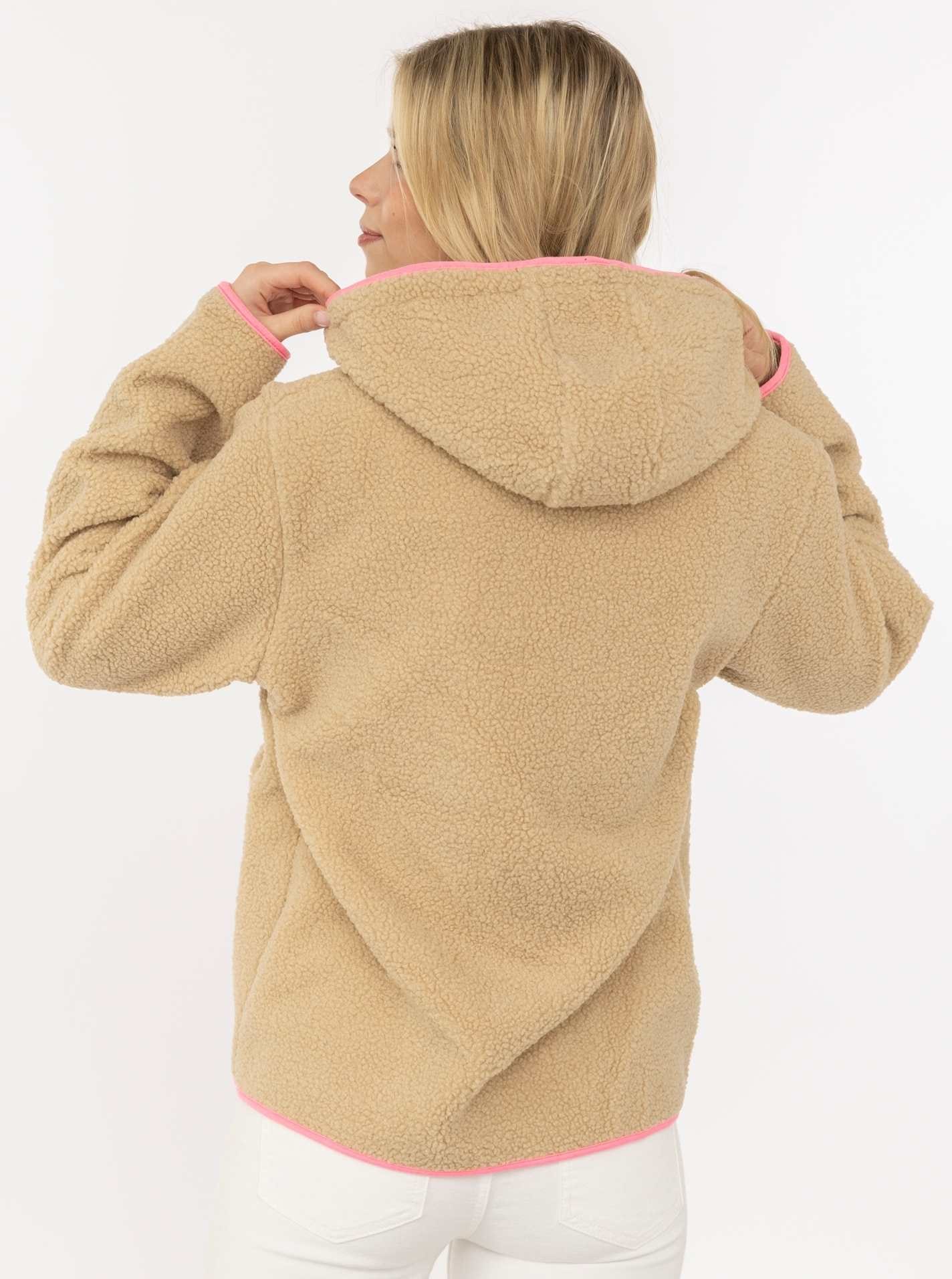 Zwillingsherz Fleecejacke »"Classic"« mit Kapuze kuschelig weich, mit Taschen, Kapuze, Kontrastdetails