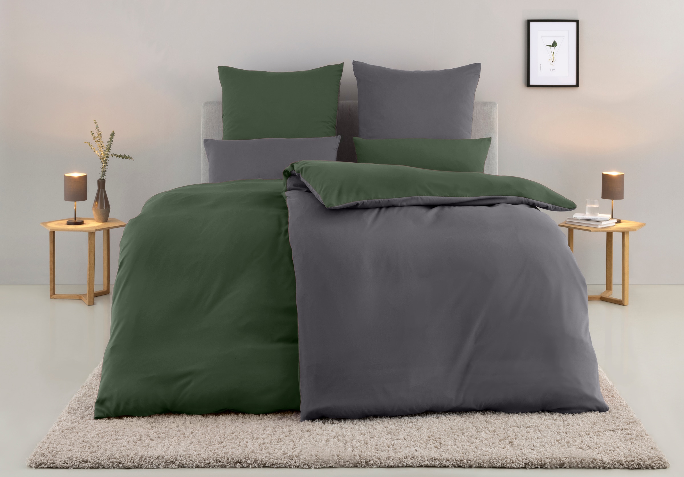 OTTO home Bettwäsche »Desner2« 2 Stk. Premium Qualität, sehr weich, uni, ab 135x200 cm