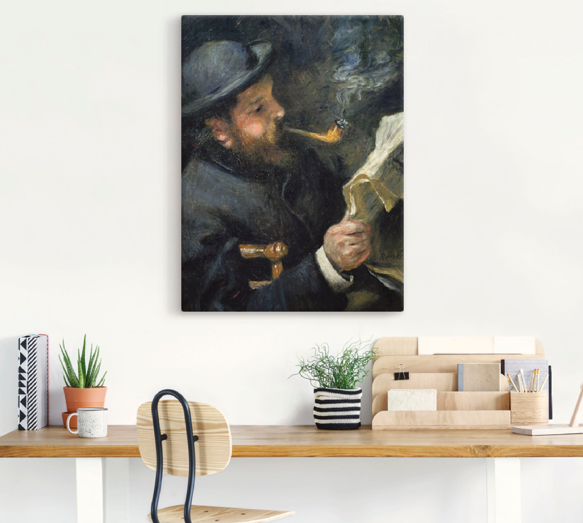 Artland Wandbild »Bildnis Claude Monet mit Pfeife«, Mann, (1 St.), als Leinwandbild, Poster in verschied. Größen