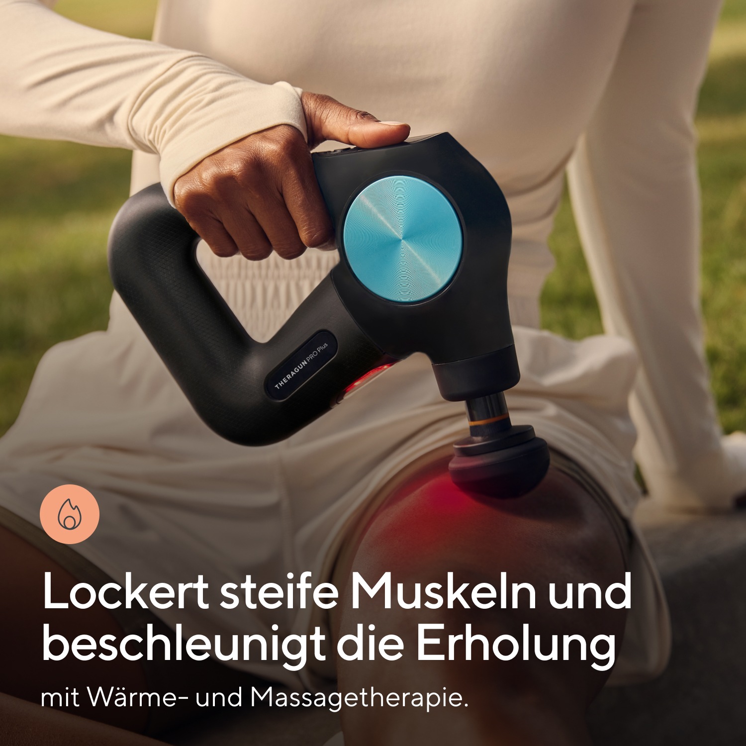 Therabody Massagepistole »Theragun PRO Plus Schmerzlinderung, Regeneration, wissensch. erwiesen«, Massage-, Vibrations-, Wärmetherapie, Pulsmessung, App-Steuerung