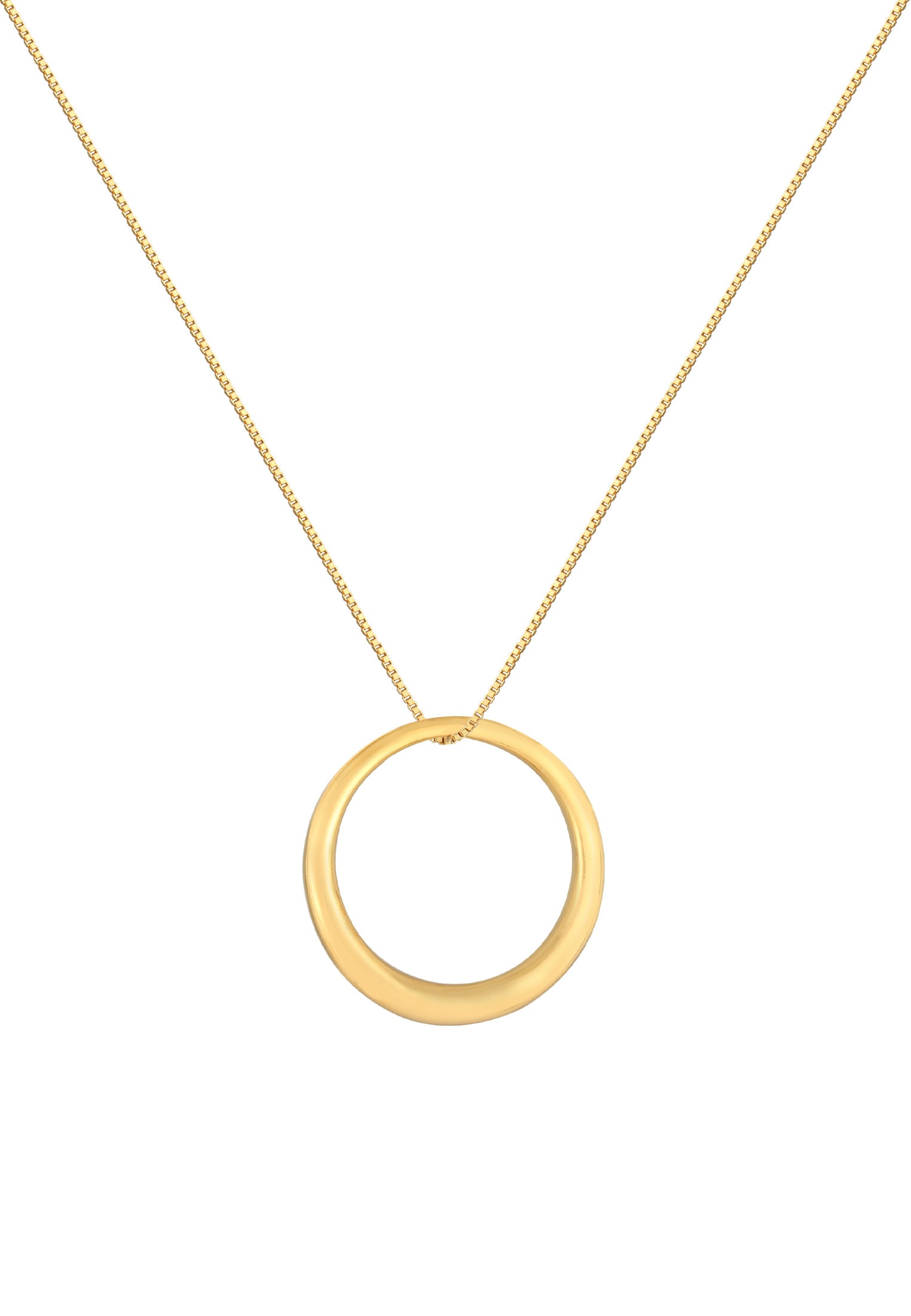 Elli Lange Kette »Halskette Kreis Rund Geo Anhänger 925 Silber«