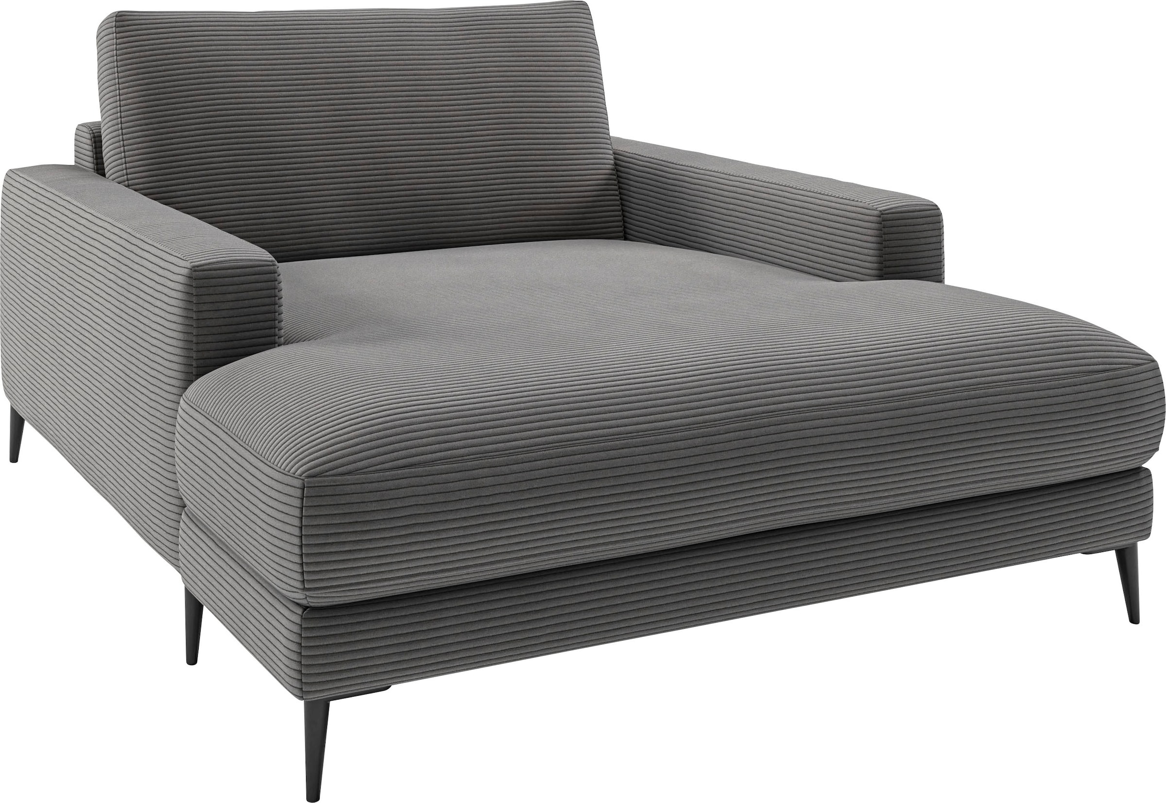 INOSIGN Chaiselongue »Downtown Loungemöbel zum Relaxen, B/T/H: 132/170/84 cm« auch in Bouclé, Cord und Easy care - leicht mir Wasser zu reinigen,