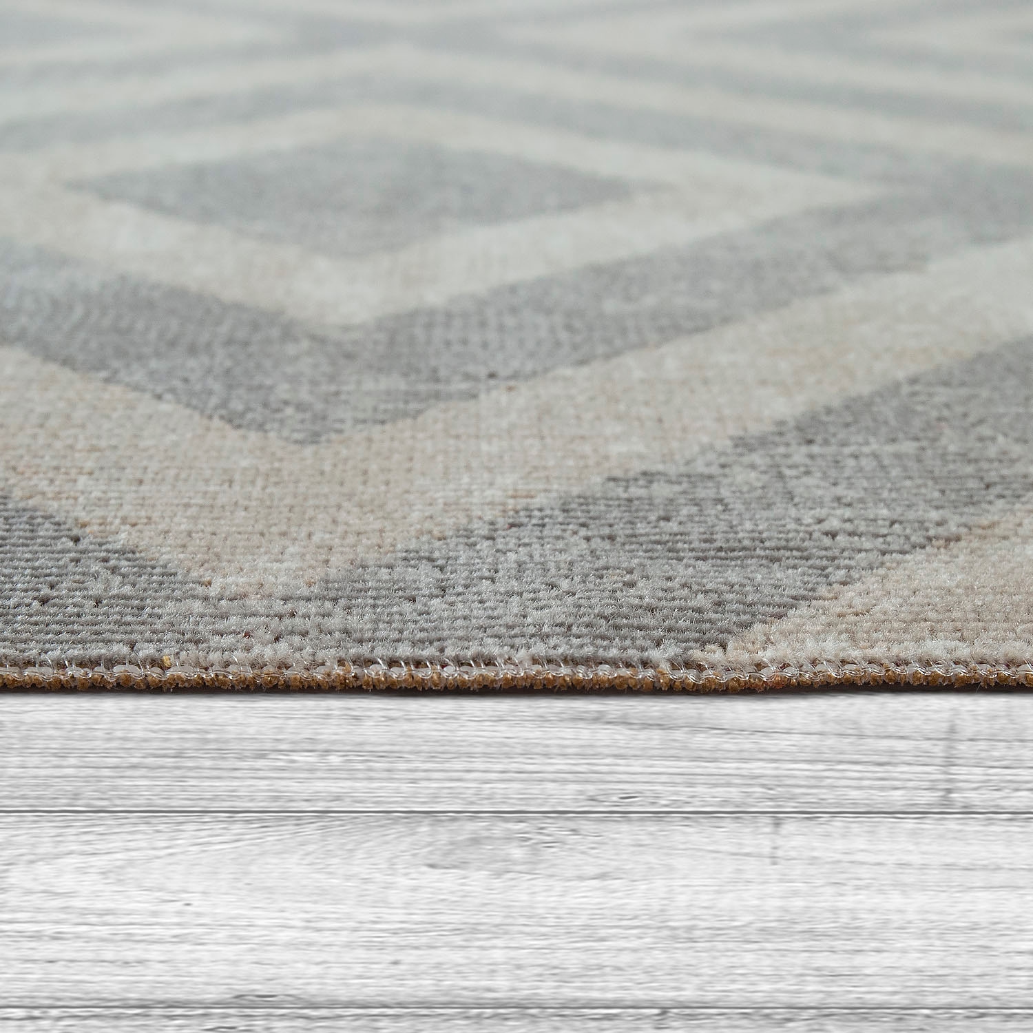 Paco Home Teppich »Poco 821« rund 6 mm Höhe Kurzflor, Rauten-Design, In- und Outdoor geeignet