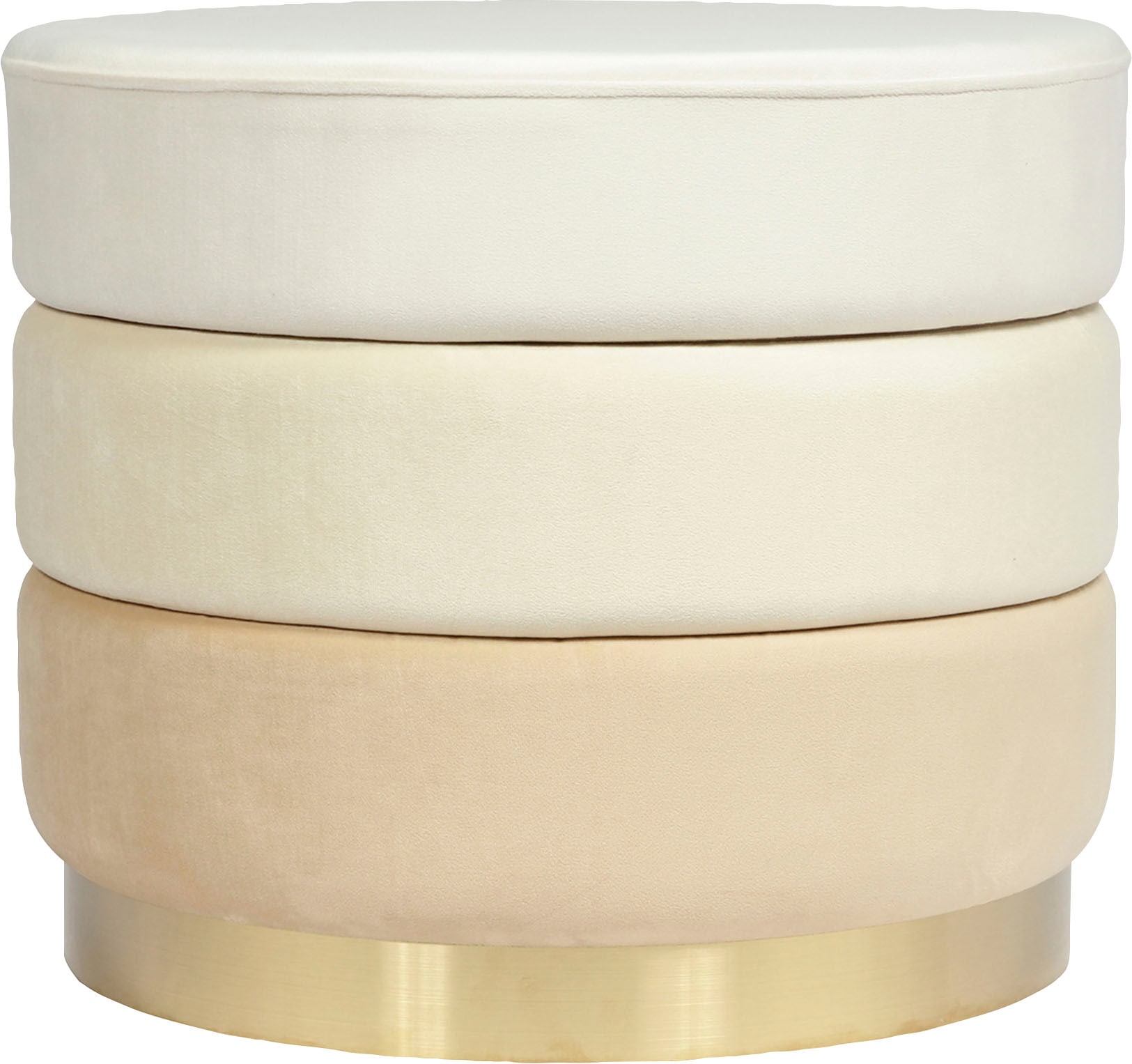 Kayoom Sitzhocker »Hocker Elyse, Edler Touch durch goldenen Sockel«, (1 St.), samtweich, hochwertig, Perfekt aufeinander abgestimmte Farben