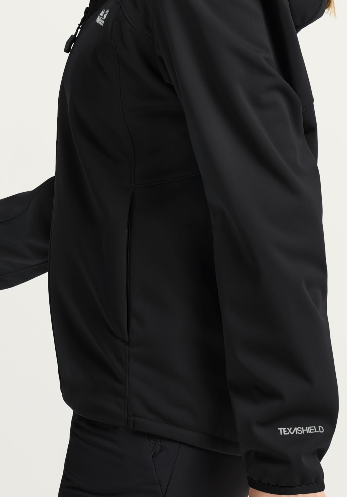 Jack Wolfskin Softshelljacke »WINDHAIN 2 HOODY W« wasserabweisend, windabweisend, wärmeisolierend