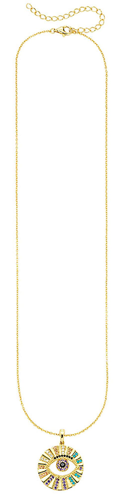 Aniston JEWELRY & WATCHES Kette mit Anhänger »Schmuck Geschenk Silber 925 Halskette mit Anhänger und bunten Steinen«, mit Zirkonia (synth.)