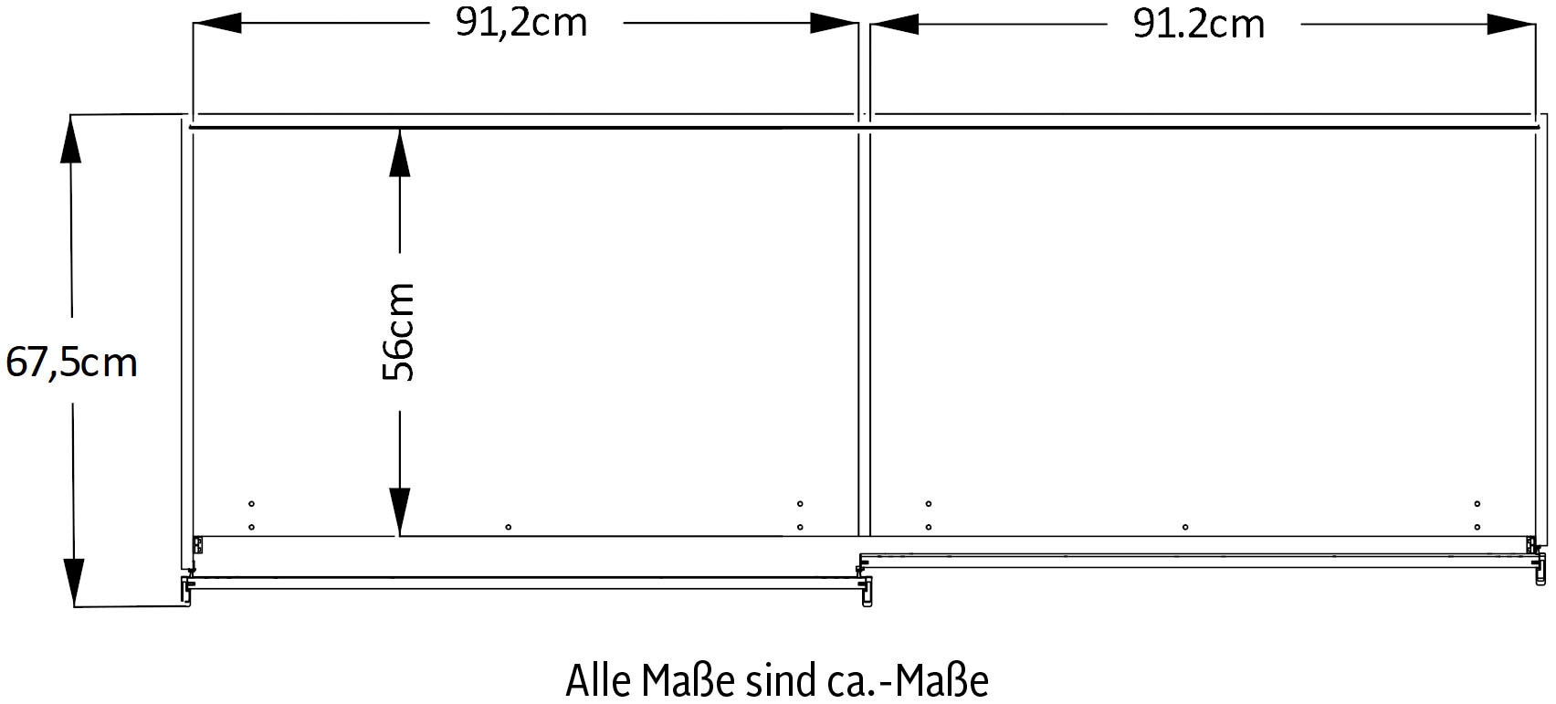 STAUD Schwebetürenschrank »Includo, Made in Germany« Mit vier verschiedenen Ausstattungsvarianten