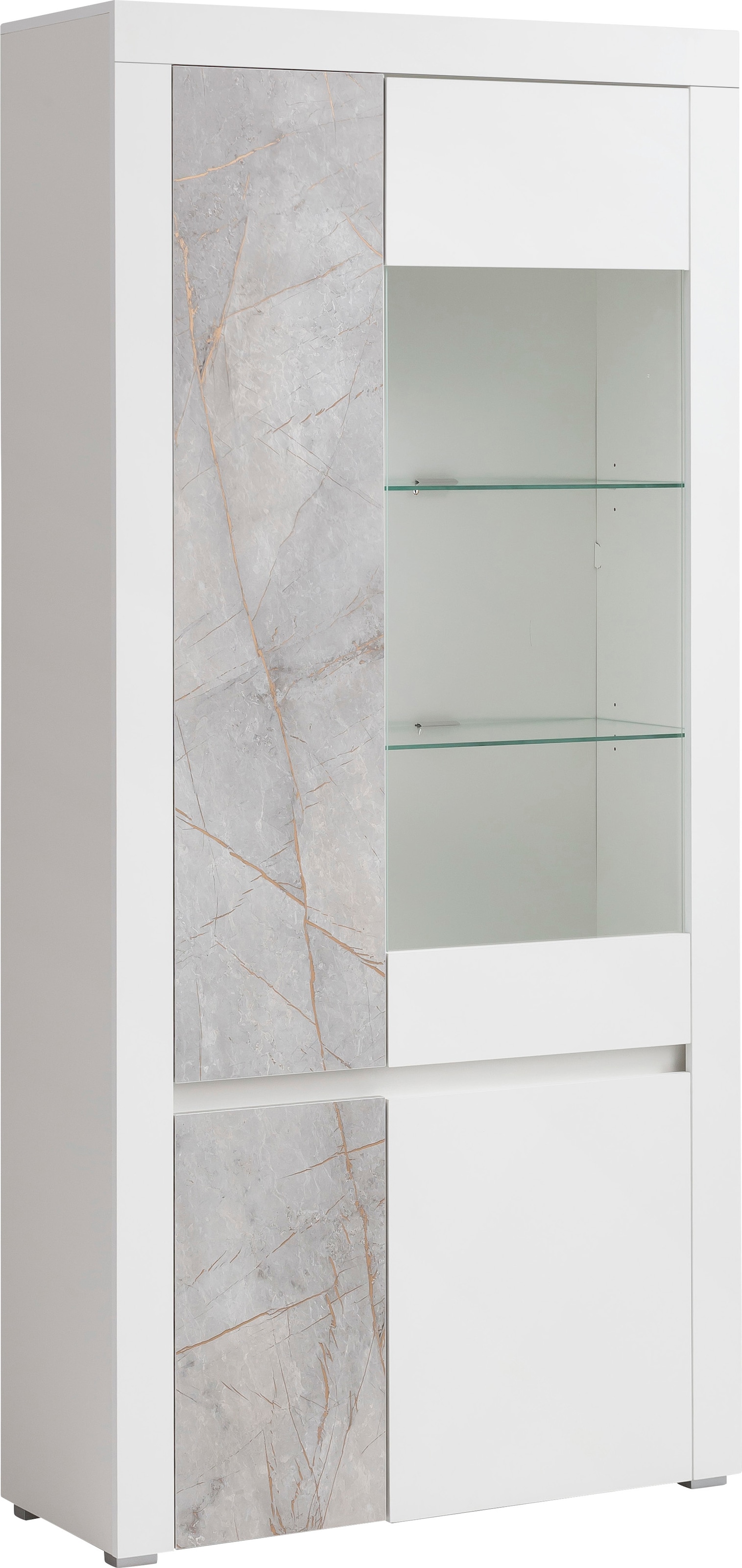 Home affaire Vitrine »Stone Marble«, mit einem edlen Marmor-Optik Dekor, Breite  95 cm auf Rechnung kaufen