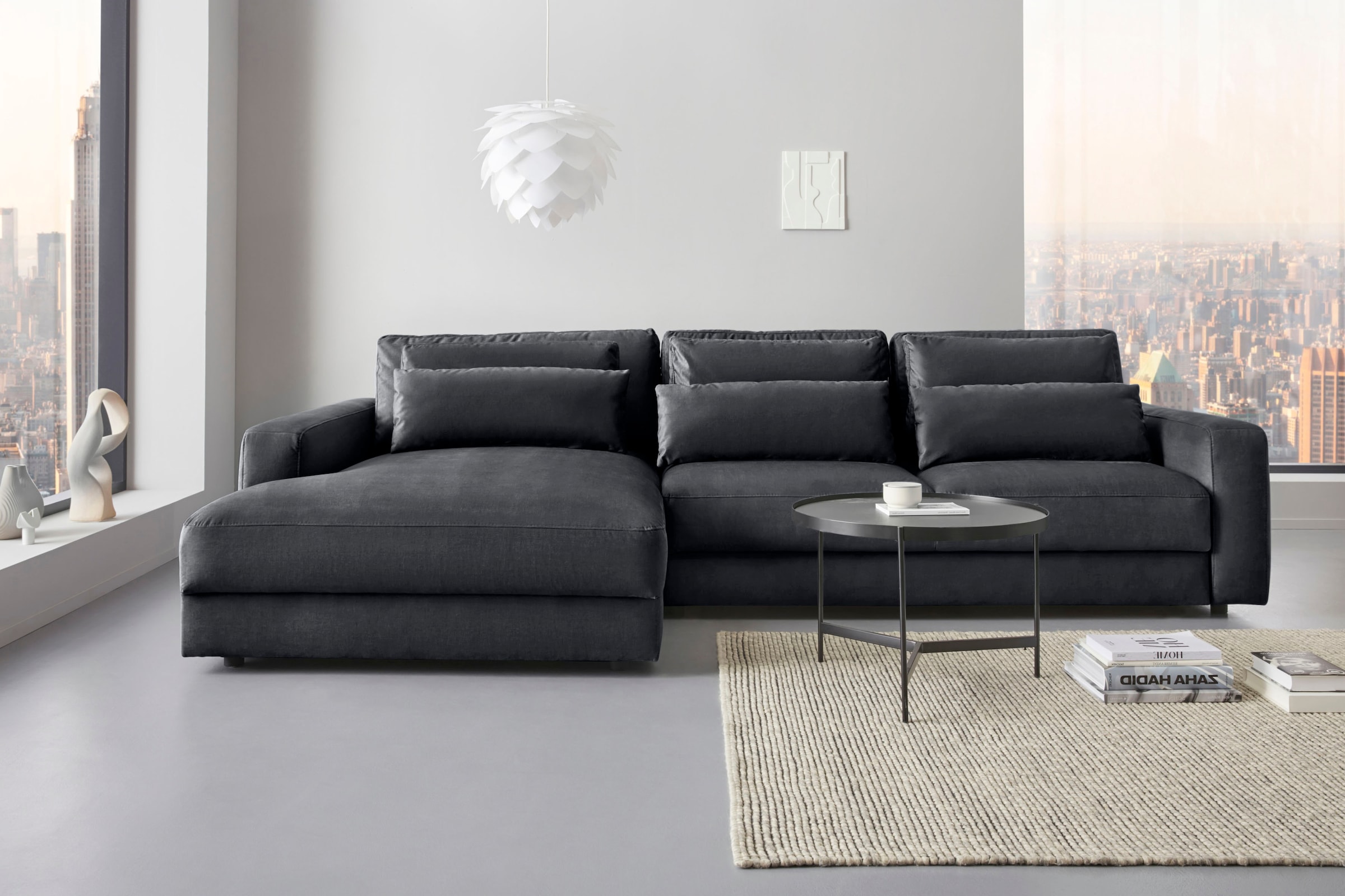 Places of Style Ecksofa »Bloomfield, bequem und elegant, OTTOs Choice, L-Form«, wahlweise mit Bettfunktion und Bettkasten