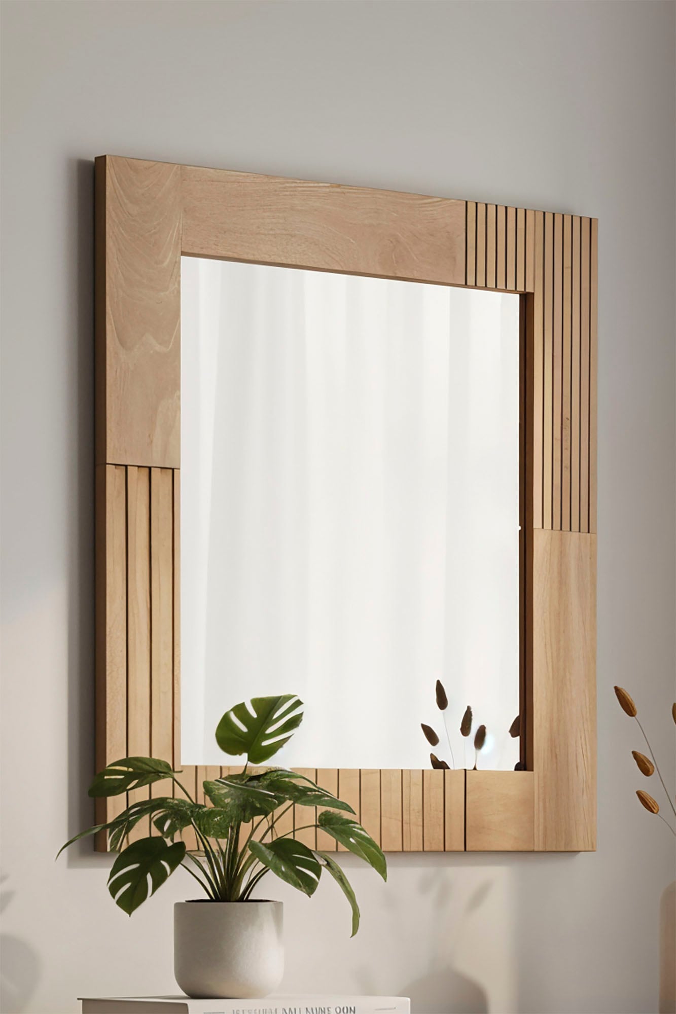 SIT Wandspiegel 10 cm Massivholzrahmen aus Mangoholz