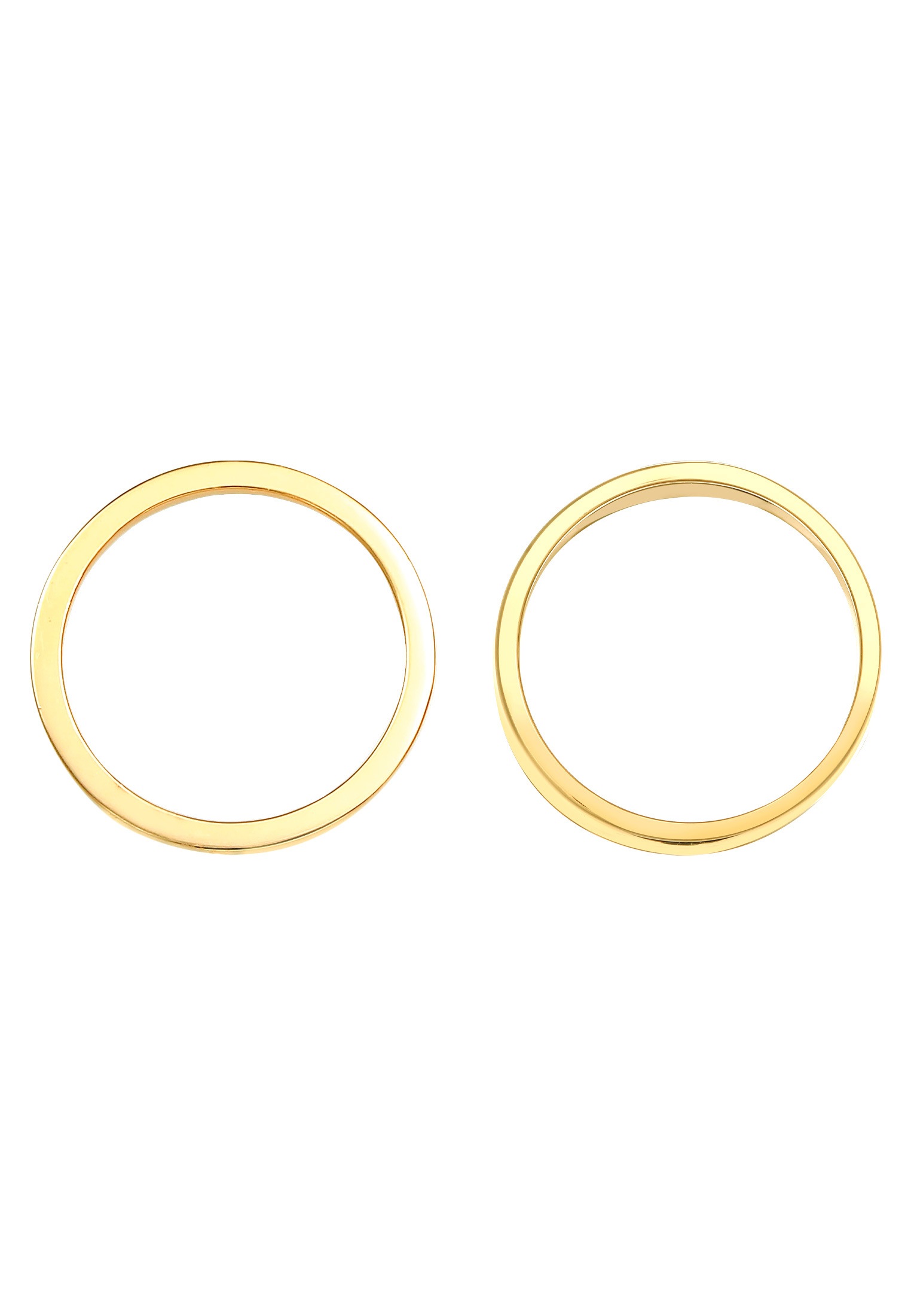 Elli Ring-Set »Ring Bandring Stacking Breit Schmal Basic 2er Set 925 Sterling Silber«