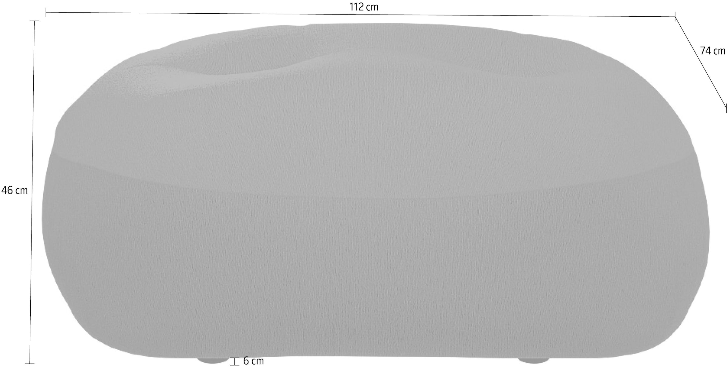 BETYPE Polsterhocker »Be Fluffy« softer Sitzkomfort, moderner Kedernaht, hochwertiger Bezugsstoff