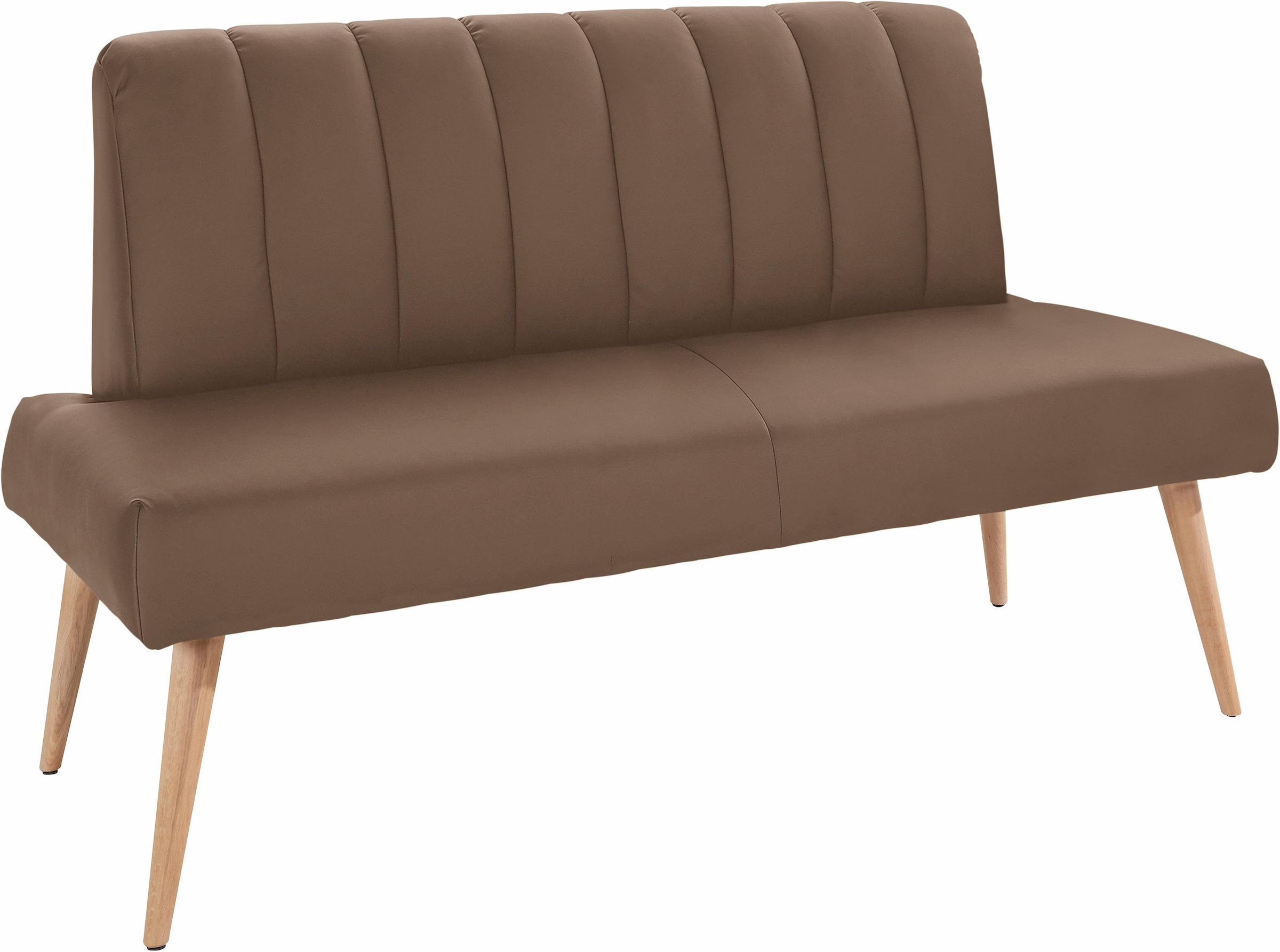 exxpo - sofa fashion Sitzbank »Costa, moderne Rückensteppung, bequem und elegant, hoher Holzfuß« hochwertige Detailverarbeitung, Frei im Raum stellbar