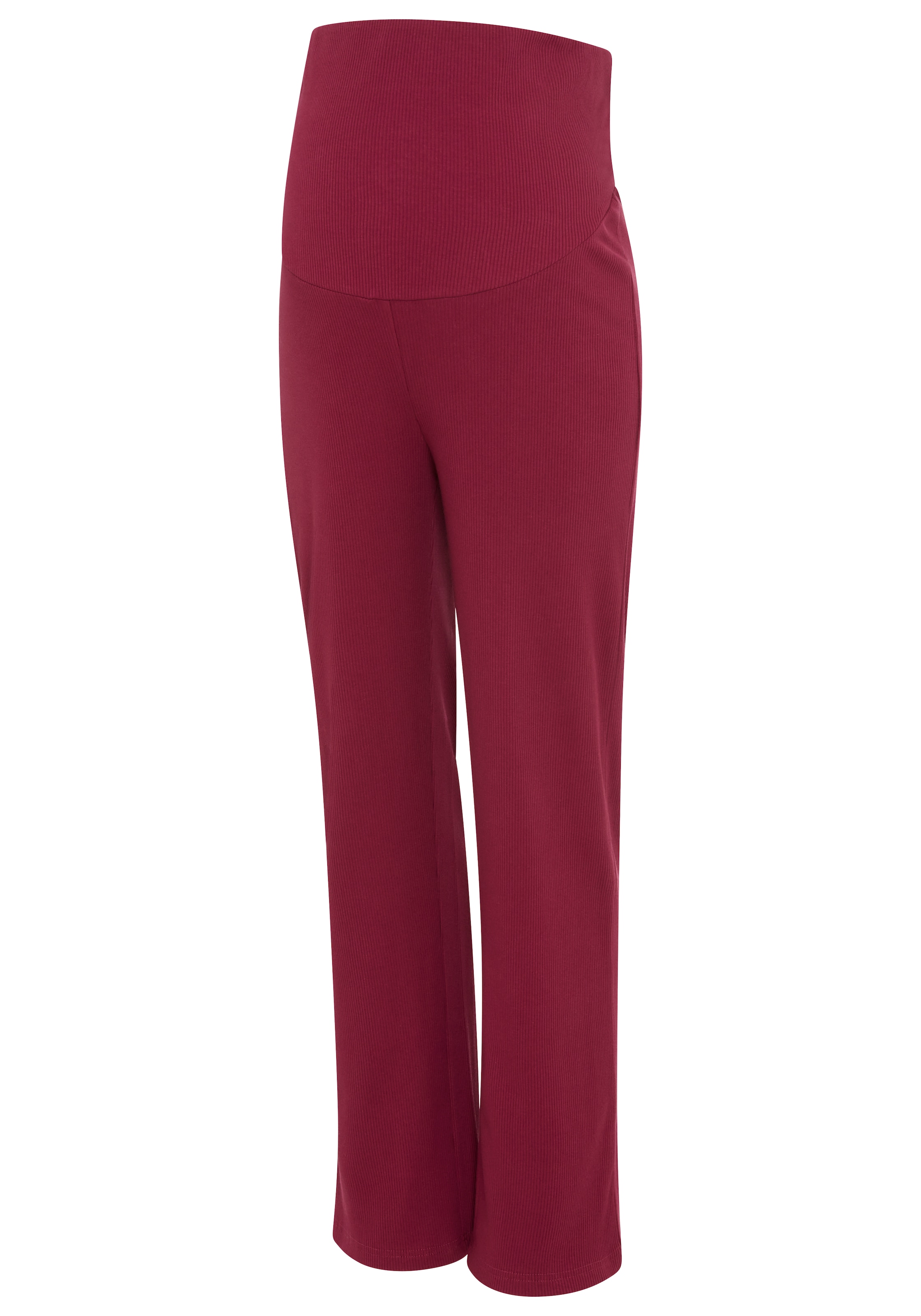 Neun Monate Umstandshose »Weite Jerseyhose für Schwangerschaft & Stillzeit, elastische Rippware«  Umstands-Hose aus Rippware mit weitem Bein