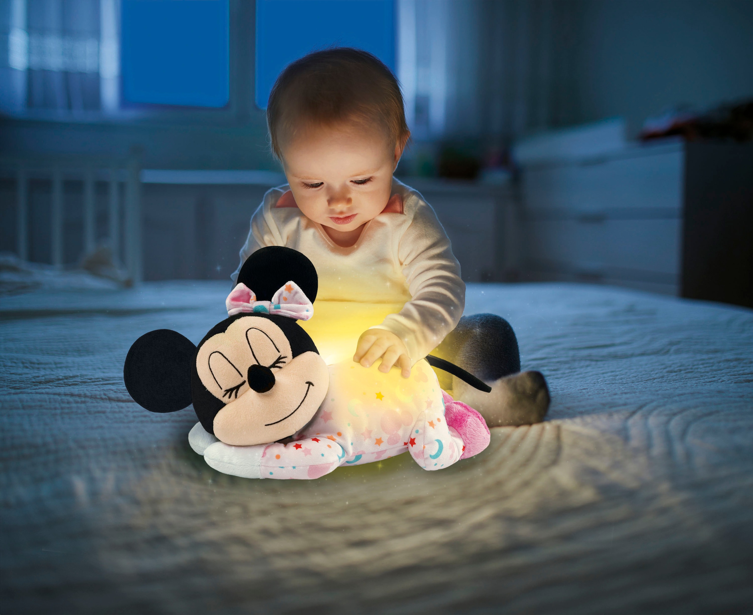 Clementoni® Plüschfigur »Disney Baby, Schlafende Baby Minnie«, mit Licht und Sound; Made in Europe