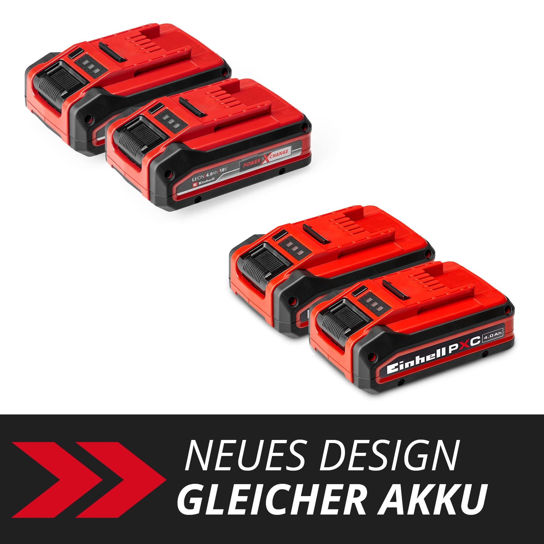 Einhell Akku »»PXC Plus Twinpack«« 18 V, 4 Ah, universell verwendbar für alle Power X-Change Geräte