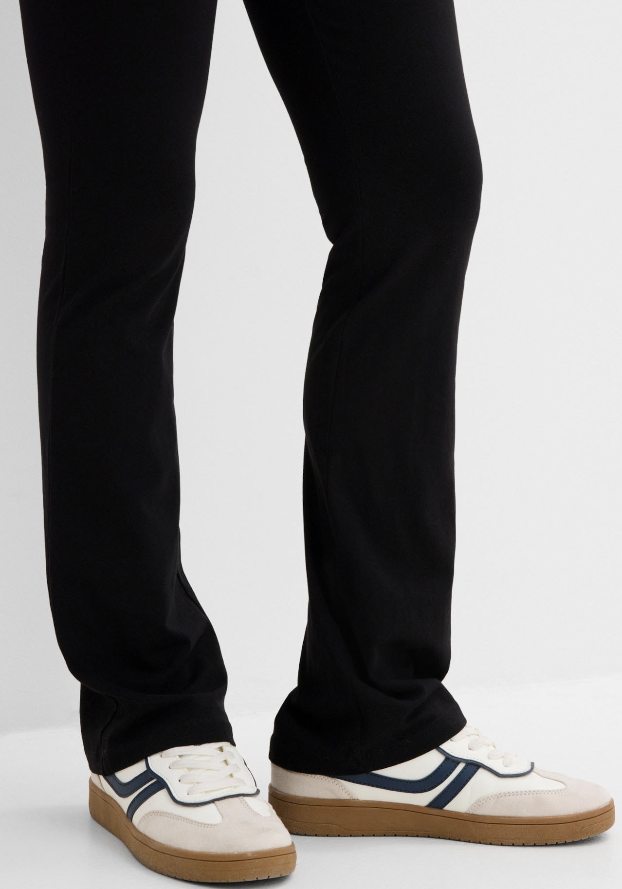 bonprix Leggings »Baumwoll-Leggings, Flared Leg«  aus Baumwolle, mit elastischem Bund, Skinny Fit, unifarben