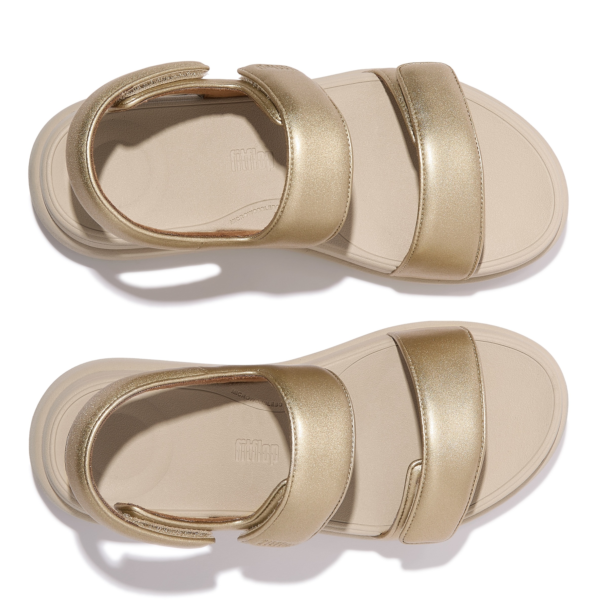 Fitflop Sandale »F-MODE GO«, Keilsandale, Klettschuh, Sommerschuh mit hervorragender Dämpfung