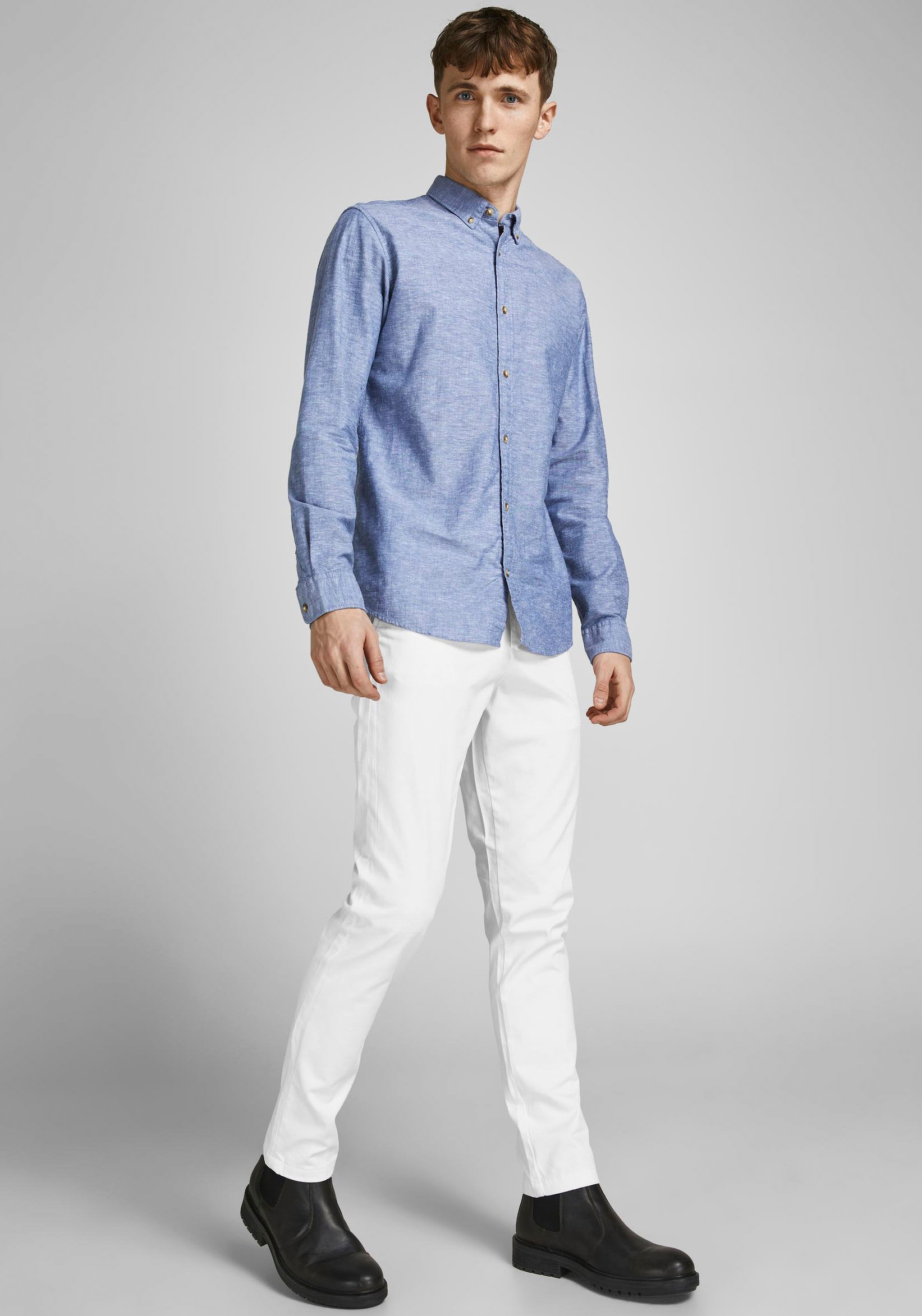 Jack & Jones Chinos »JPSTMARCO mit Stretchkomfort und schmalem Bein«, mit Reißverschluss