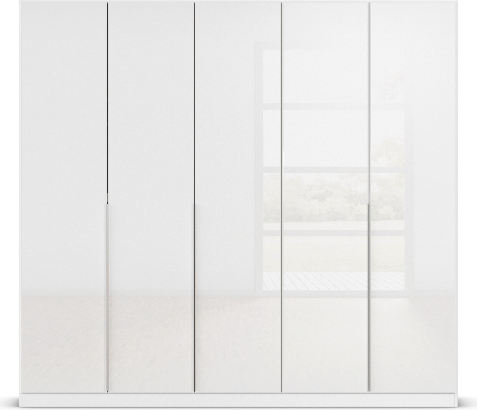 rauch Drehtürenschrank »Kleiderschrank Kleiderschränke Schrank Garderobe AGORDO mit Glasfront«, (in zwei Griff-Farben), durchdachte Innenausstattung, in 6 Breiten und 2 Höhen MADE IN GERMANY