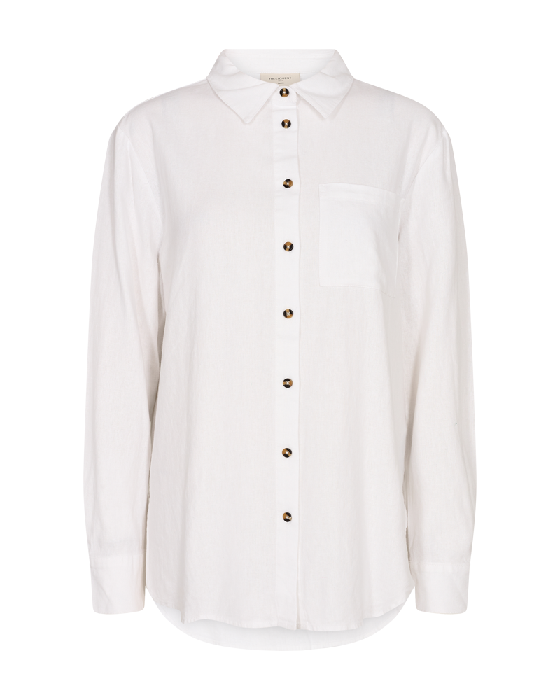 FREEQUENT Hemdbluse »FQLAVA-SH-SIMPLE« aus Leinenmix, mit Brusttasche